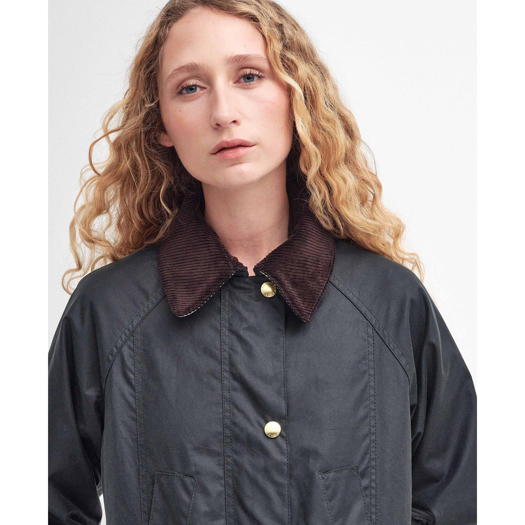 Sage/Ancient - Barbour - Women's Modern Beadnell Long Sleeve Waxed Jacket - 4