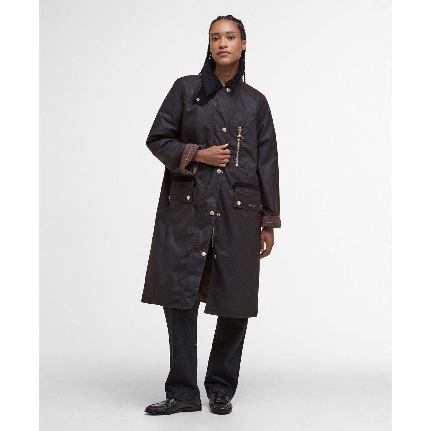 Rustic/Tartan - Barbour - Women's Evette Waxed Long Sleeve Wax Jacket - 2