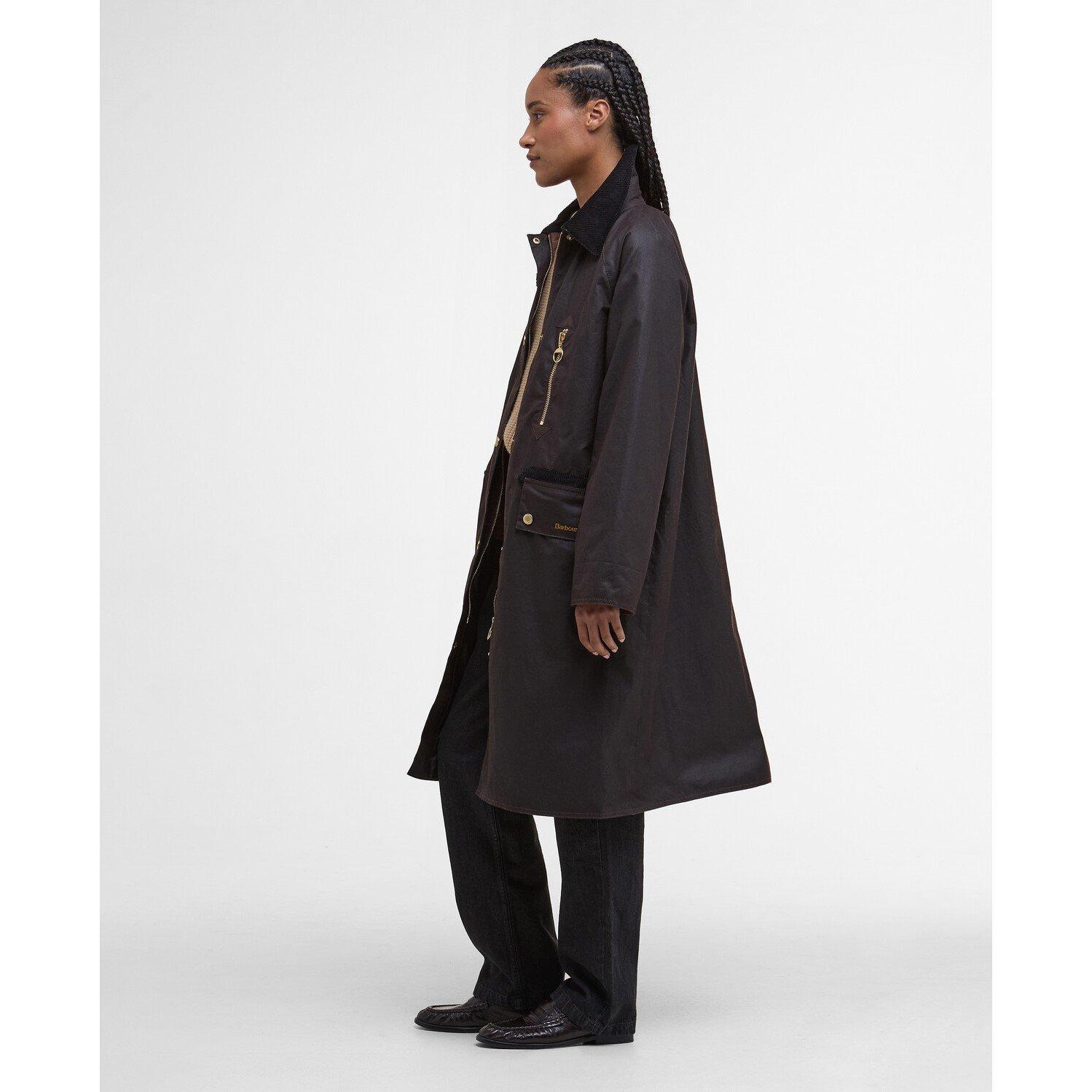 Rustic/Tartan - Barbour - Women's Evette Waxed Long Sleeve Wax Jacket - 10