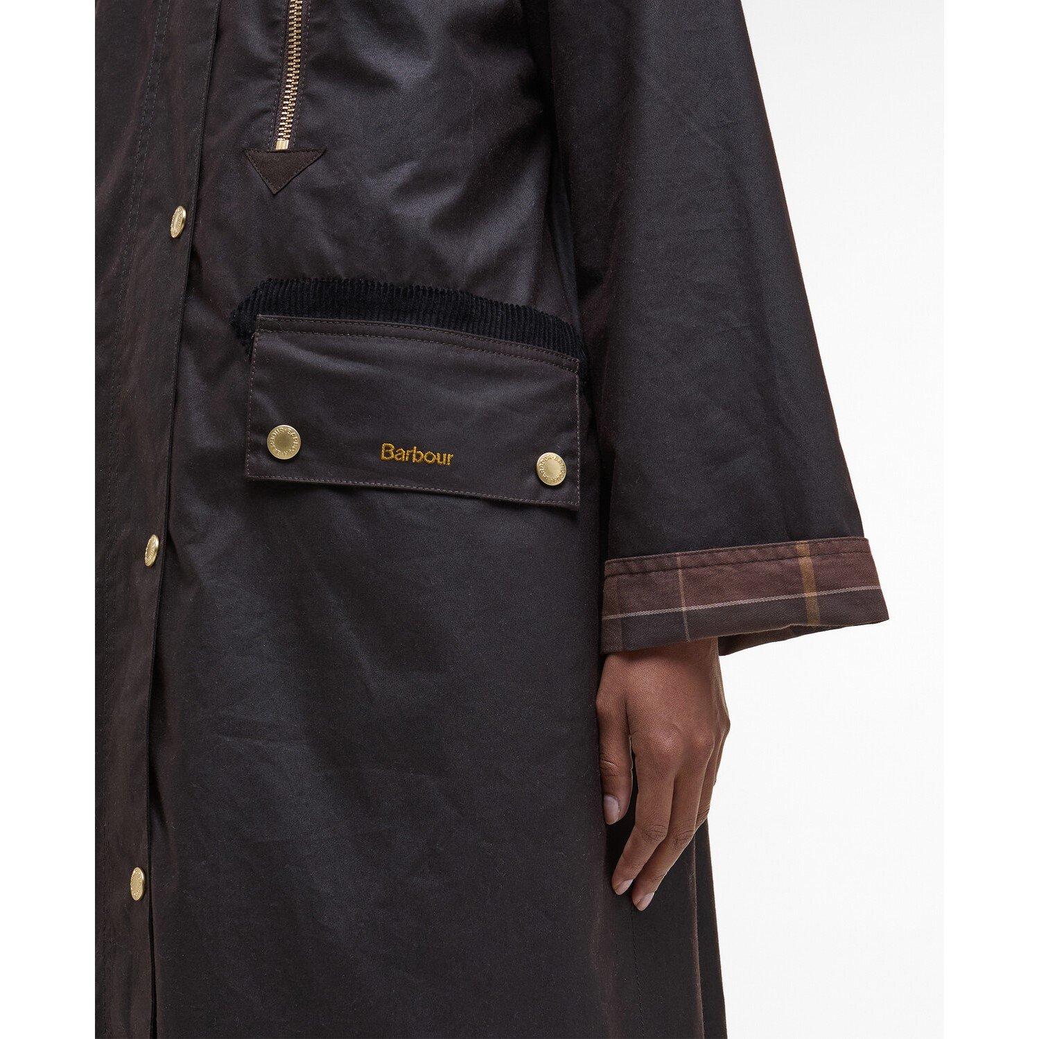 Rustic/Tartan - Barbour - Women's Evette Waxed Long Sleeve Wax Jacket - 8