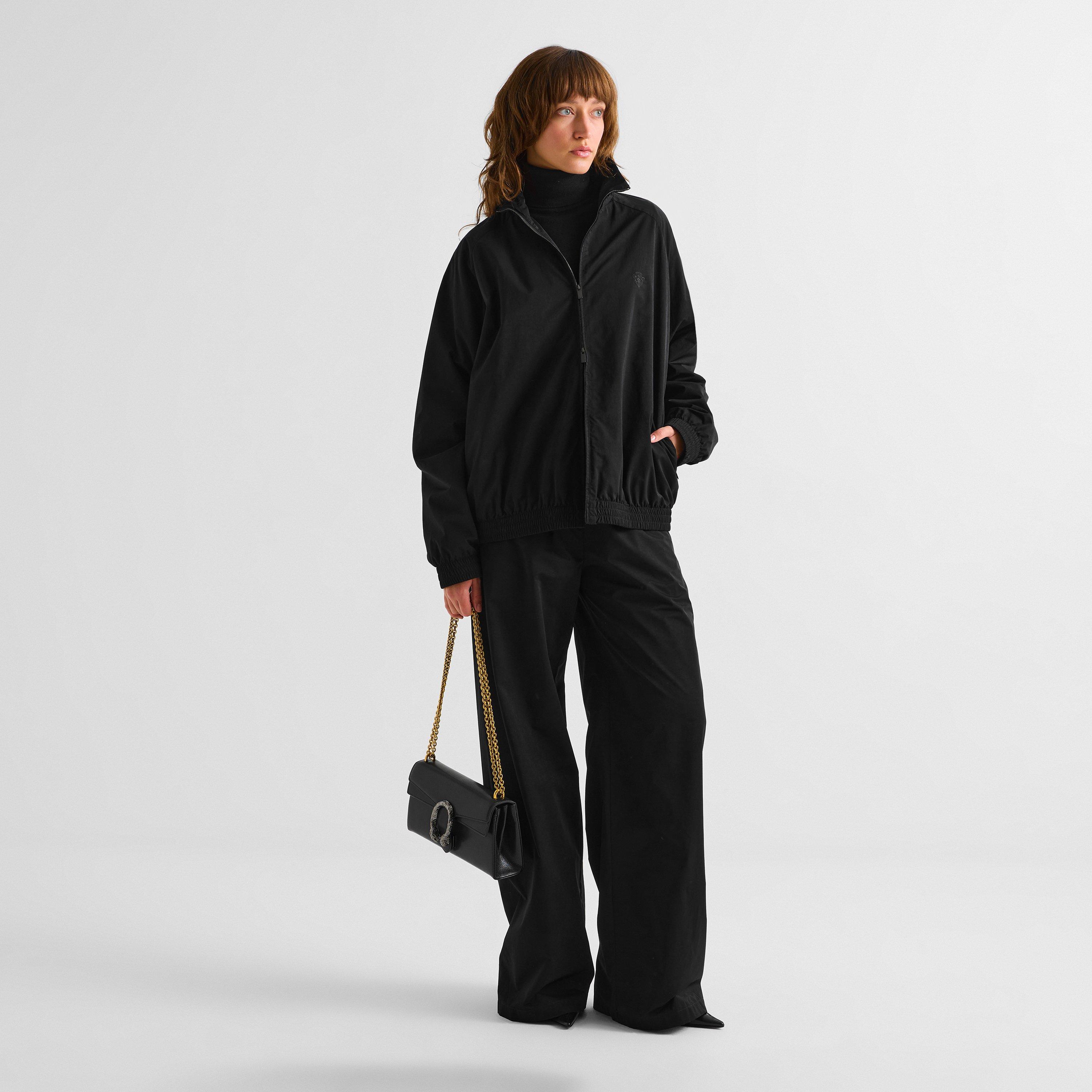 Black - Gucci - Women's Cotton Oversized-Fit Bomber Jacket - 6