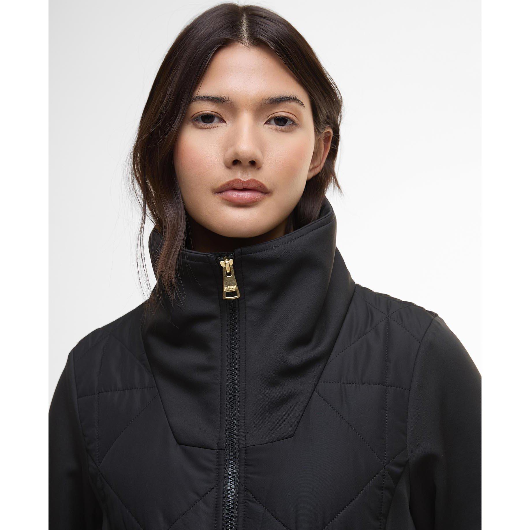 Black - Barbour International - Women's Kya Long Sleeve Quilted Jacket - 4
