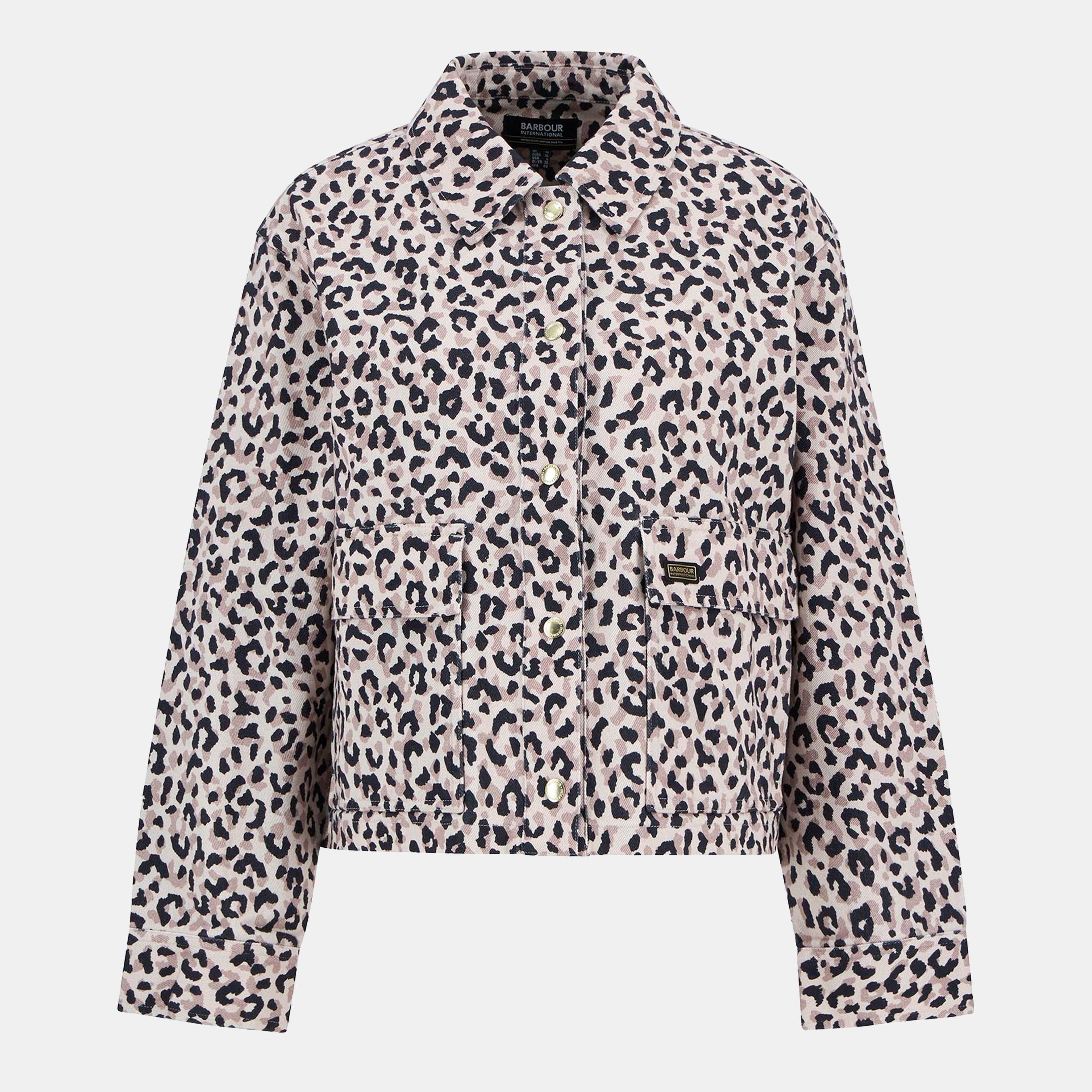 Multi - Barbour International - Women's Harley Animal Print Cotton Long Sleeve Overshirt - 1