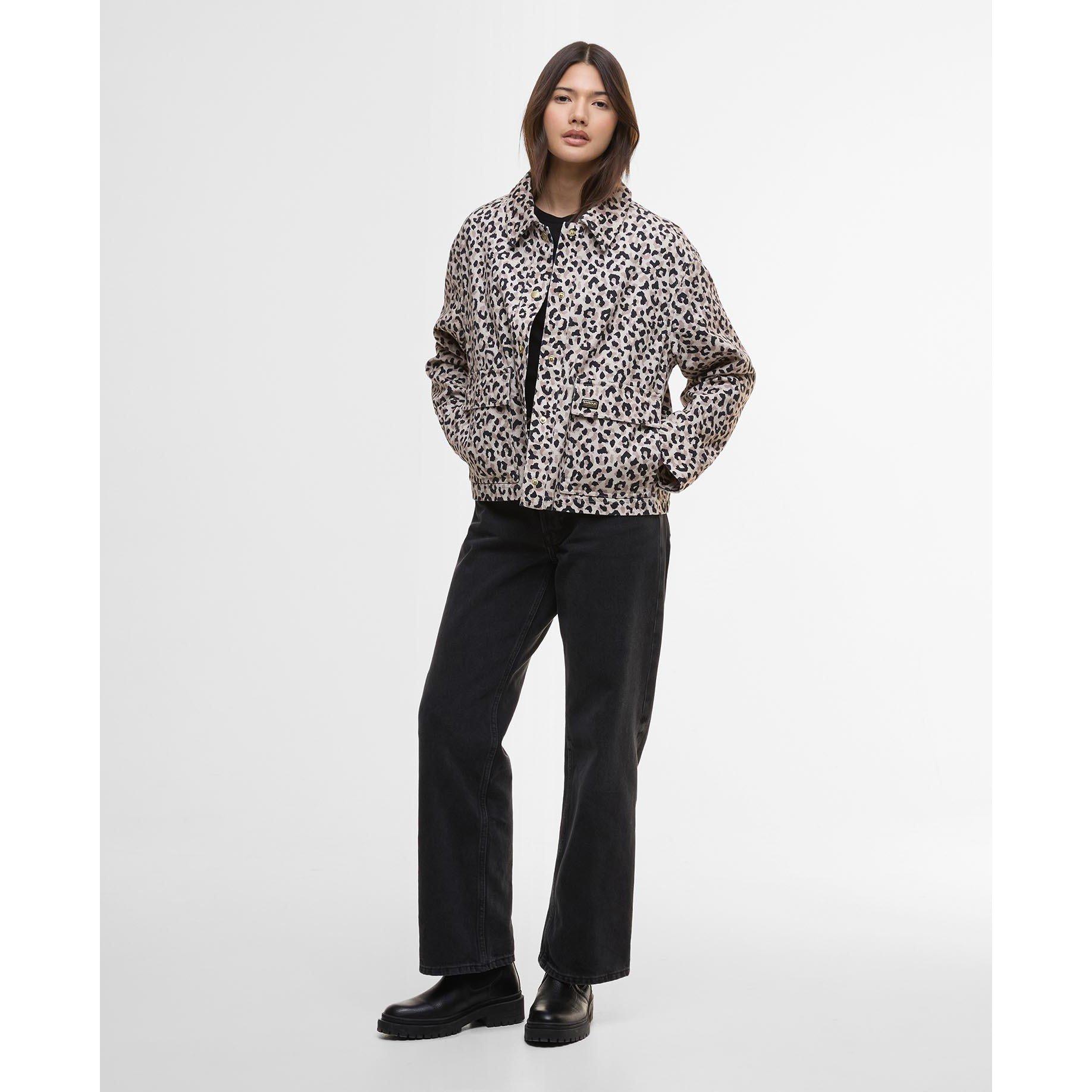 Multi - Barbour International - Women's Harley Animal Print Cotton Long Sleeve Overshirt - 7