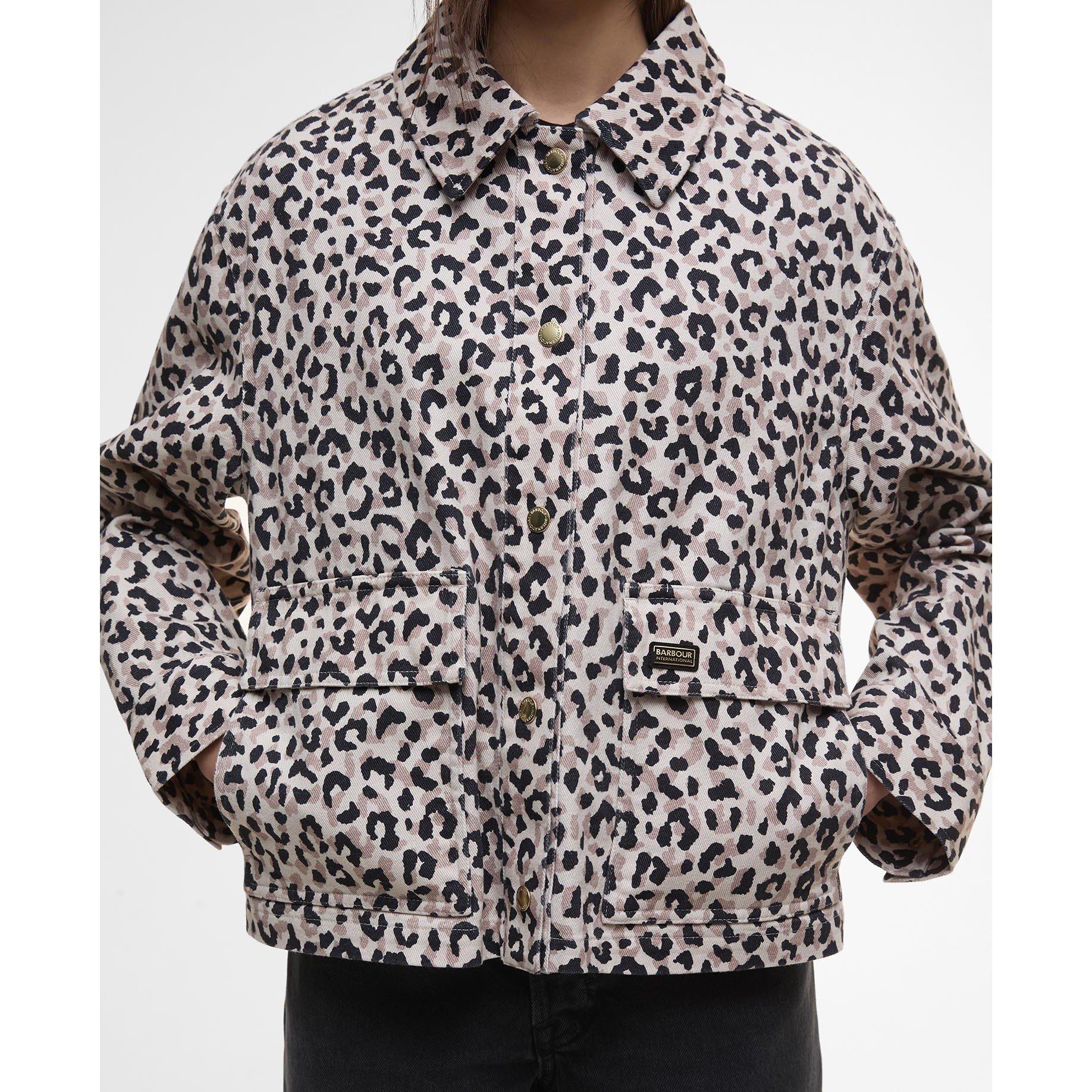 Multi - Barbour International - Women's Harley Animal Print Cotton Long Sleeve Overshirt - 5