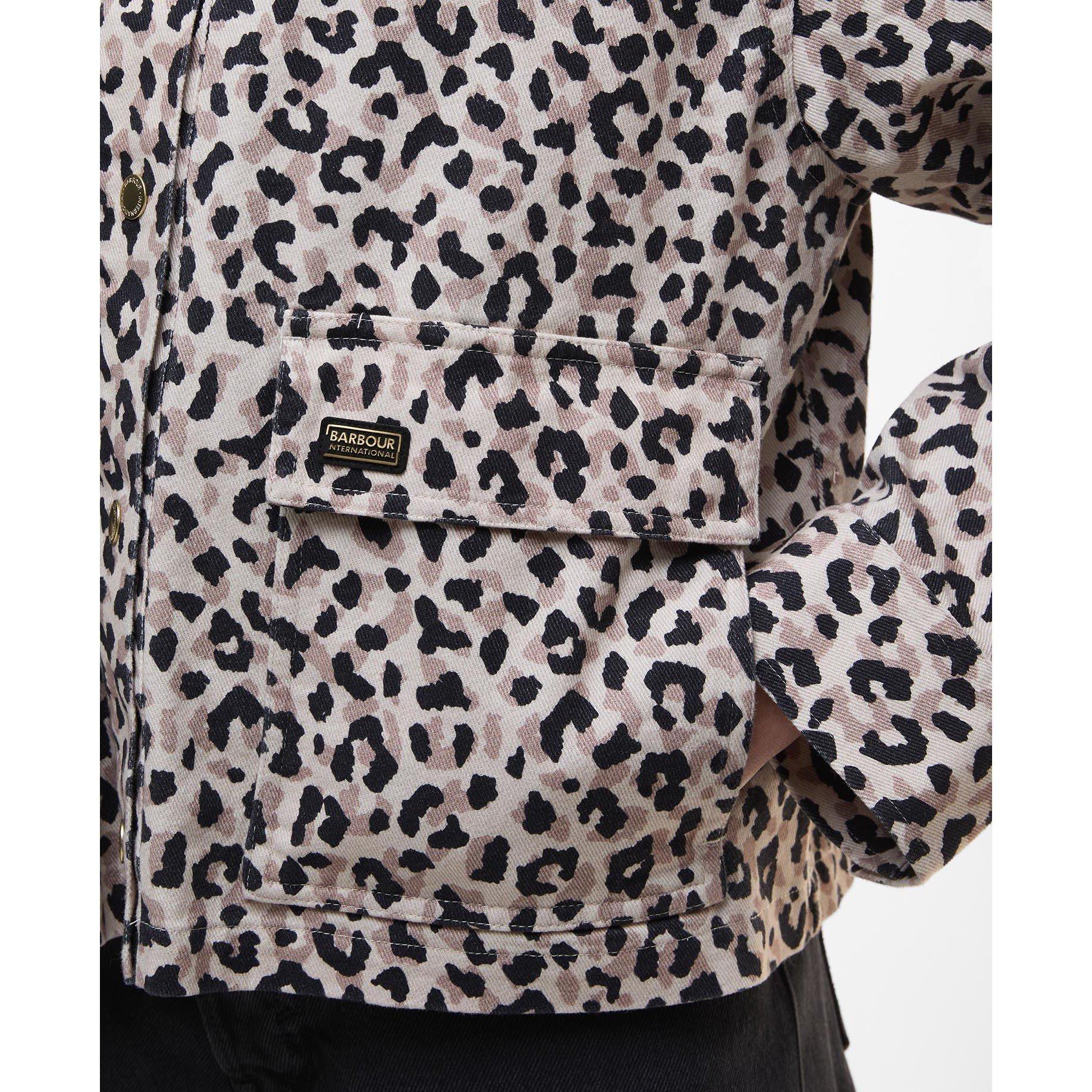 Multi - Barbour International - Women's Harley Animal Print Cotton Long Sleeve Overshirt - 6