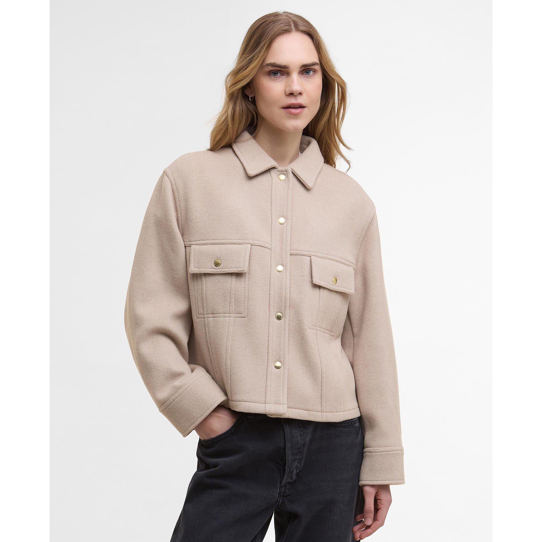 Oat - Barbour International - Women's Chloe Long Sleeve 2 Pocket Overshirt - 2