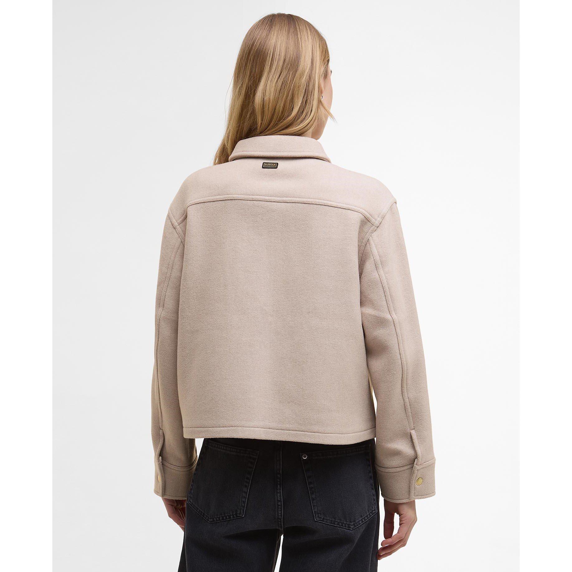 Oat - Barbour International - Women's Chloe Long Sleeve 2 Pocket Overshirt - 3