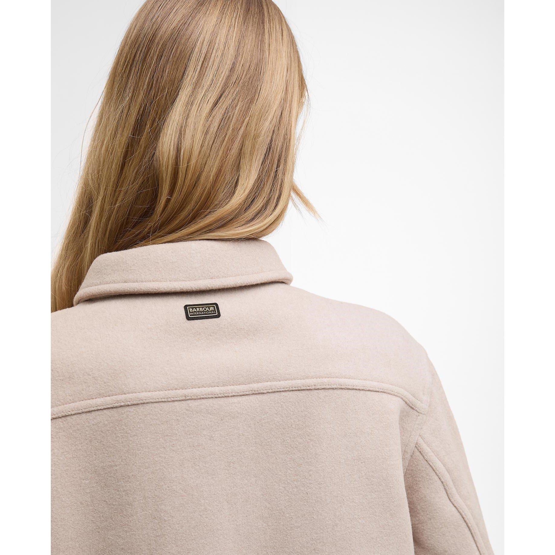 Oat - Barbour International - Women's Chloe Long Sleeve 2 Pocket Overshirt - 5