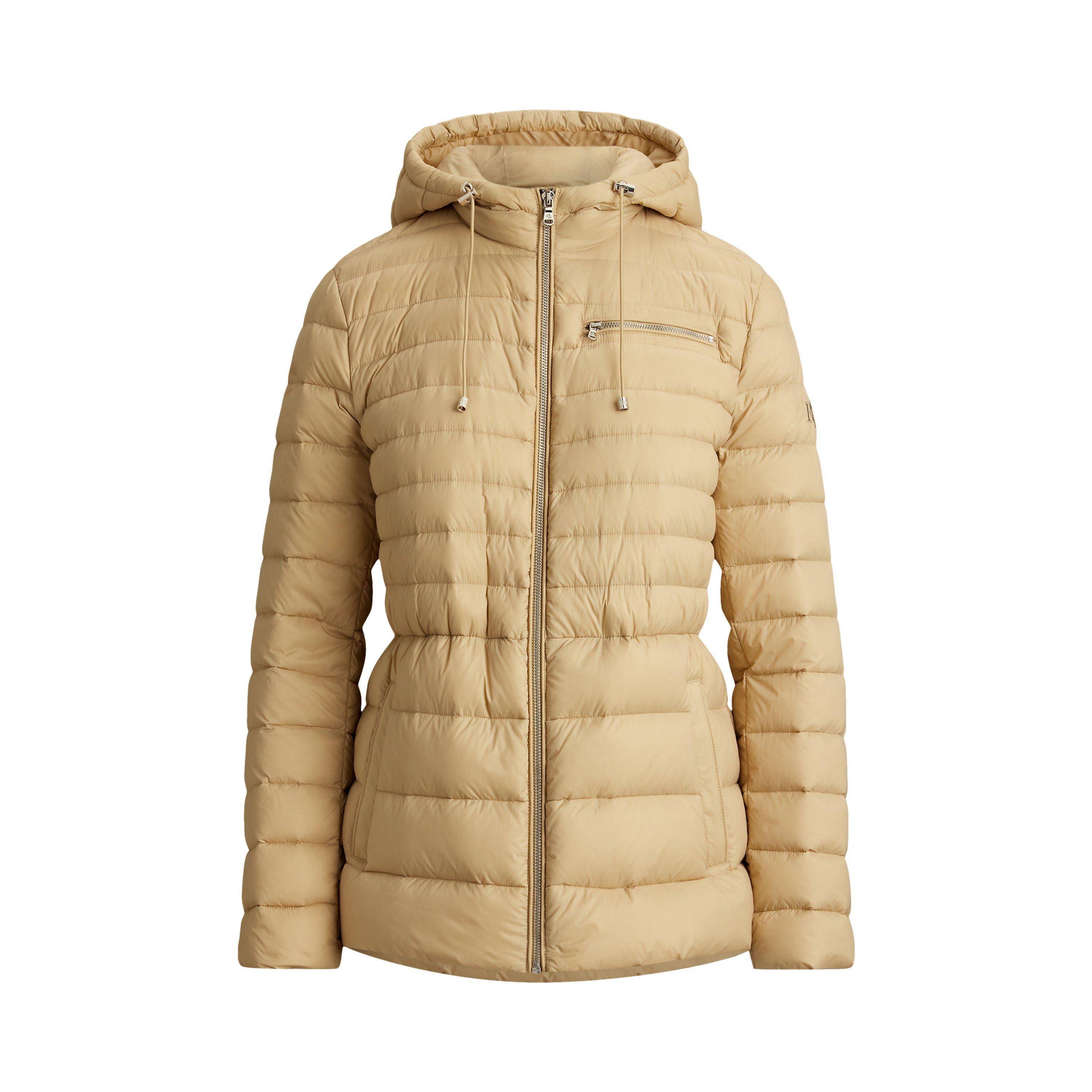 Lauren By Ralph Lauren Women's Birch Tan Quilted Short Puffer Jacket - 8 (XS)