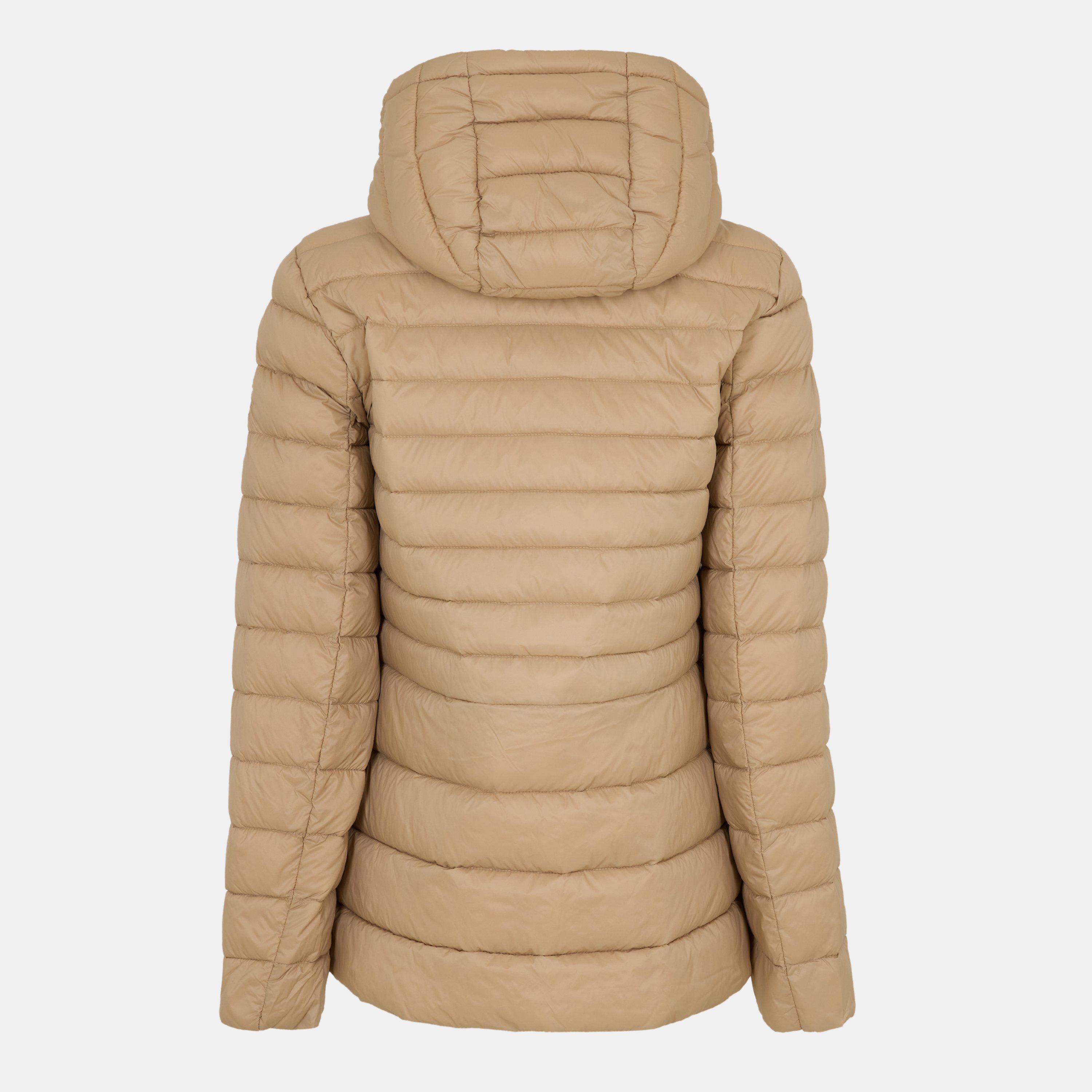 Birch Tan - Lauren by Ralph Lauren - Women's Real Leather Quilted Short Puffer Jacket - 2