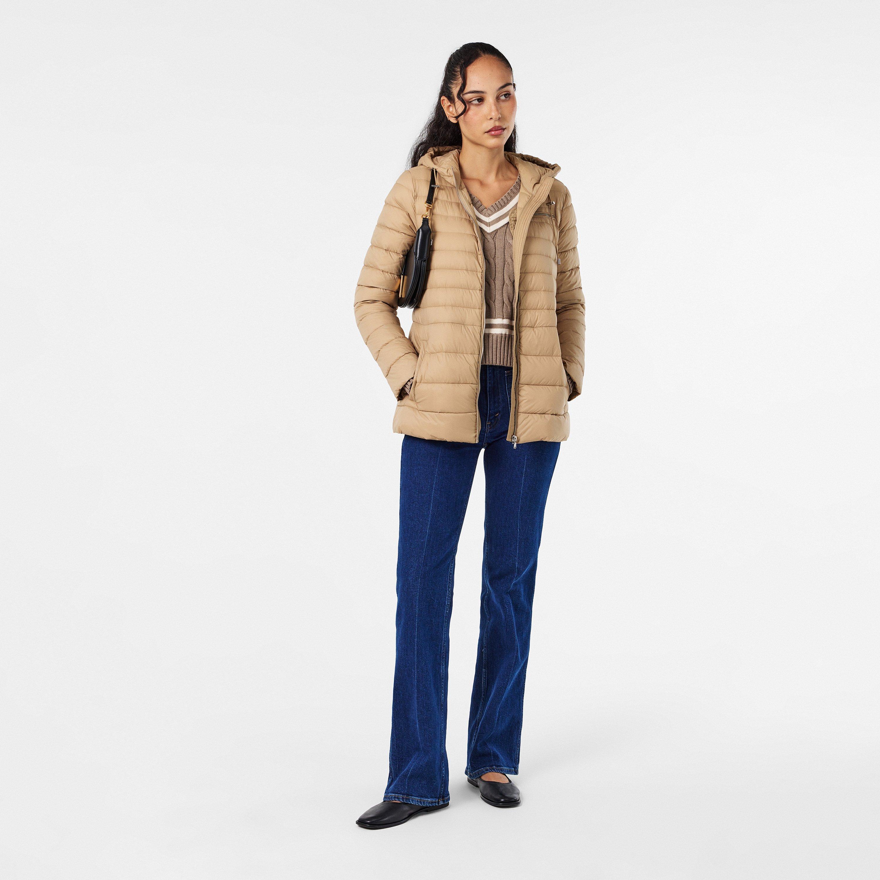 Birch Tan - Lauren by Ralph Lauren - Women's Real Leather Quilted Short Puffer Jacket - 6