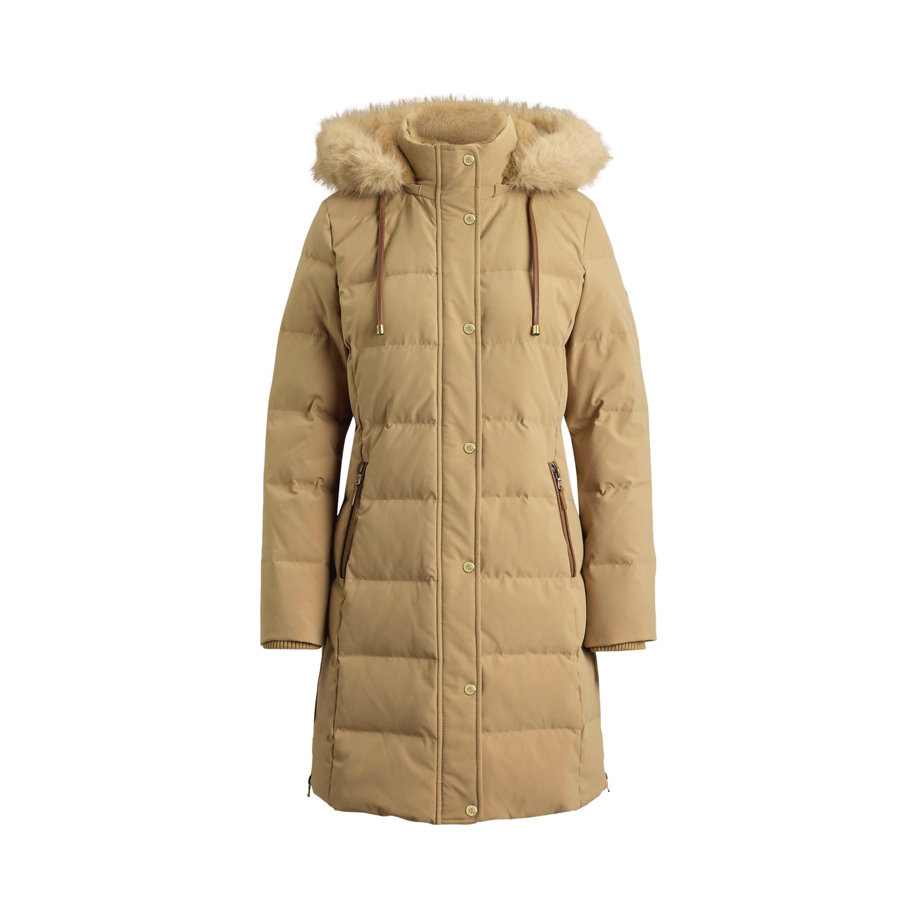 Women's Fur Hood Medium Puffer Jacket