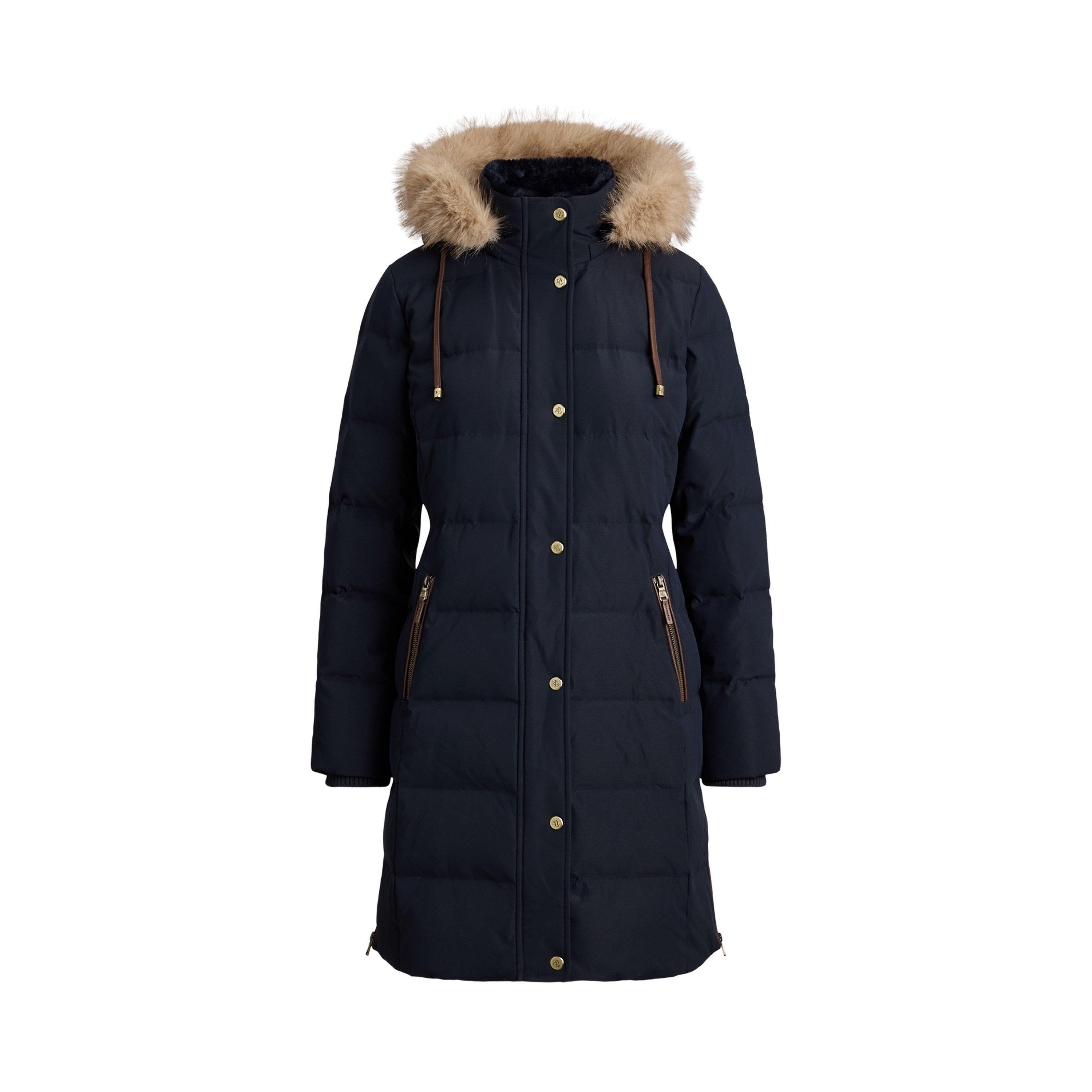 Women's Fur Hood Medium Puffer Jacket