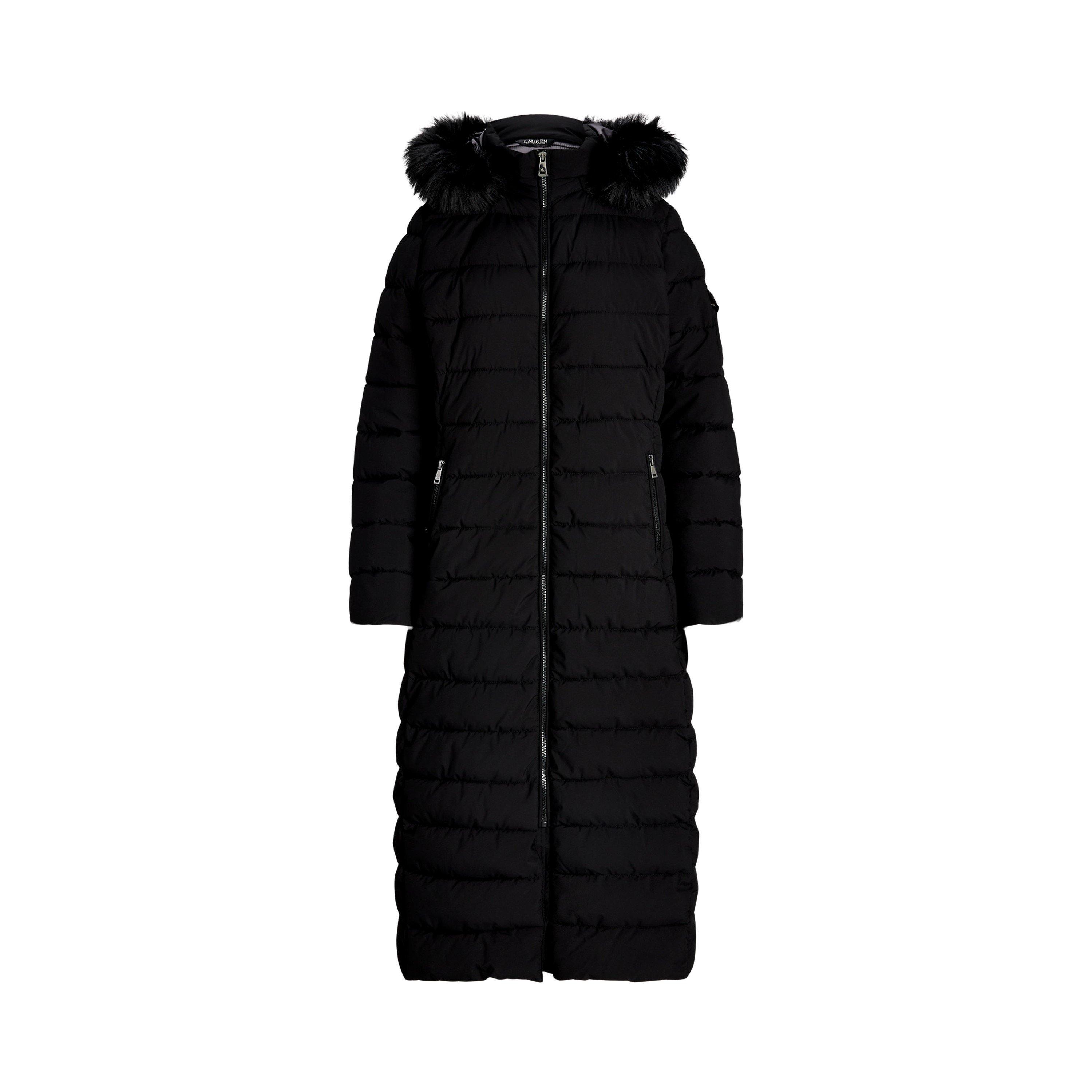 Lauren By Ralph Lauren Women's Black Long Puffer Jacket - 8 (XS)