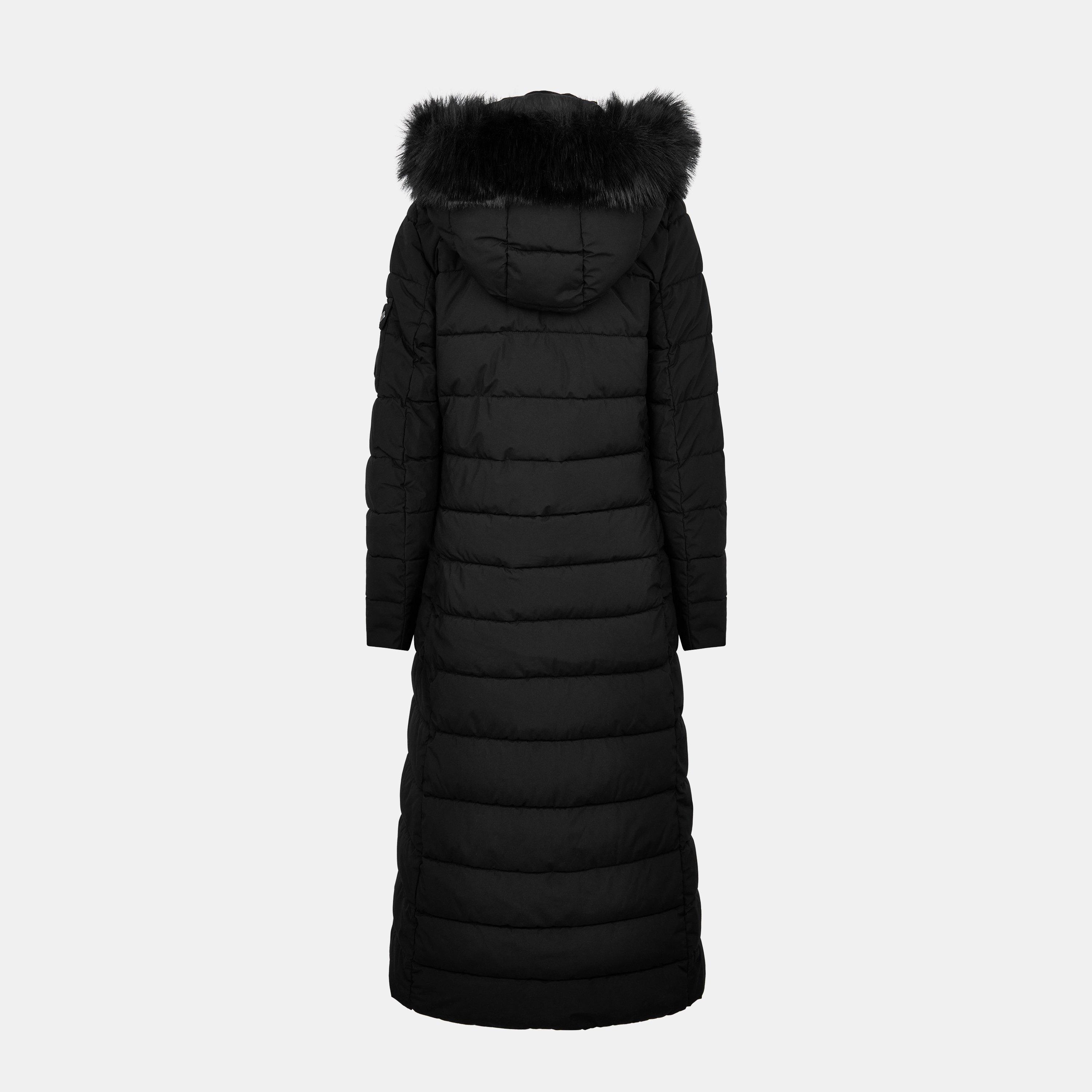 Black - Lauren by Ralph Lauren - Women's Real Leather Long Puffer Jacket - 2