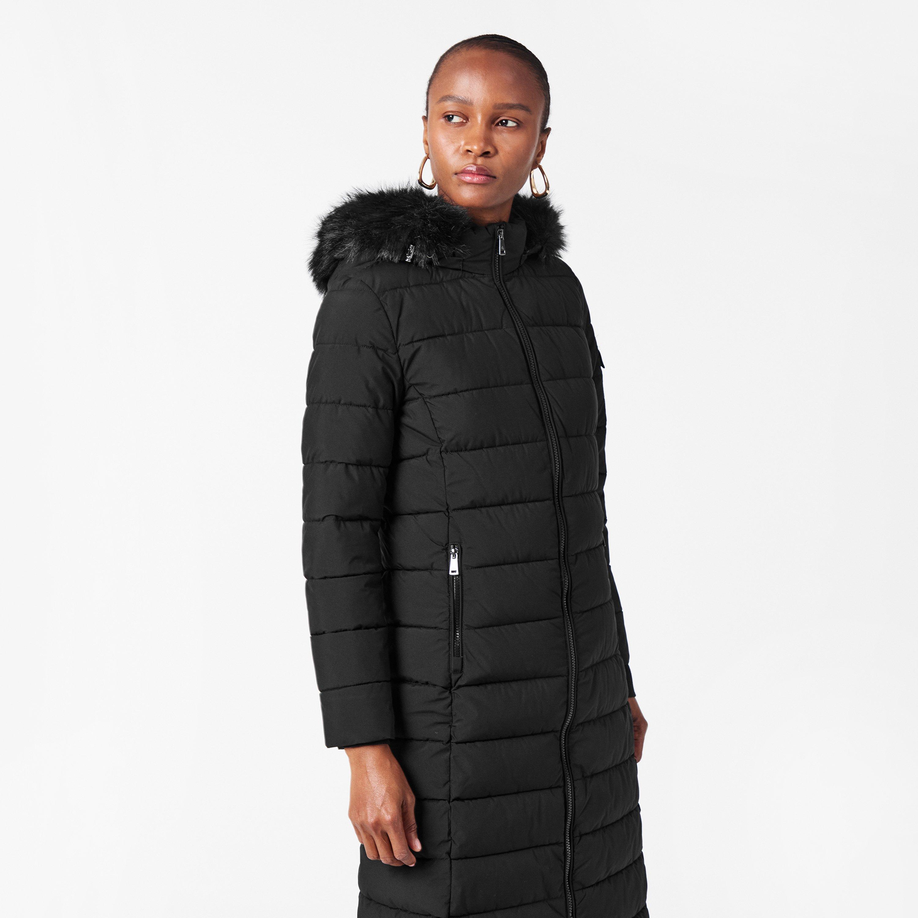 Black - Lauren by Ralph Lauren - Women's Real Leather Long Puffer Jacket - 3