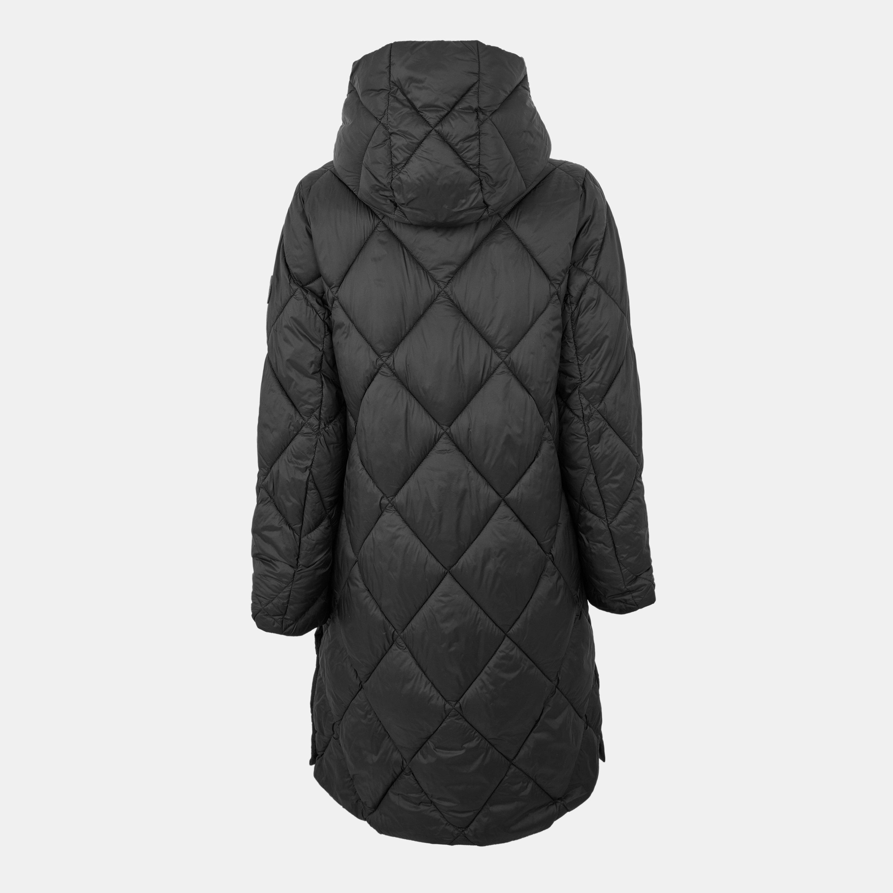 Black - Lauren by Ralph Lauren - Women's Dia Q Real Leather Medium Puffer Jacket - 2