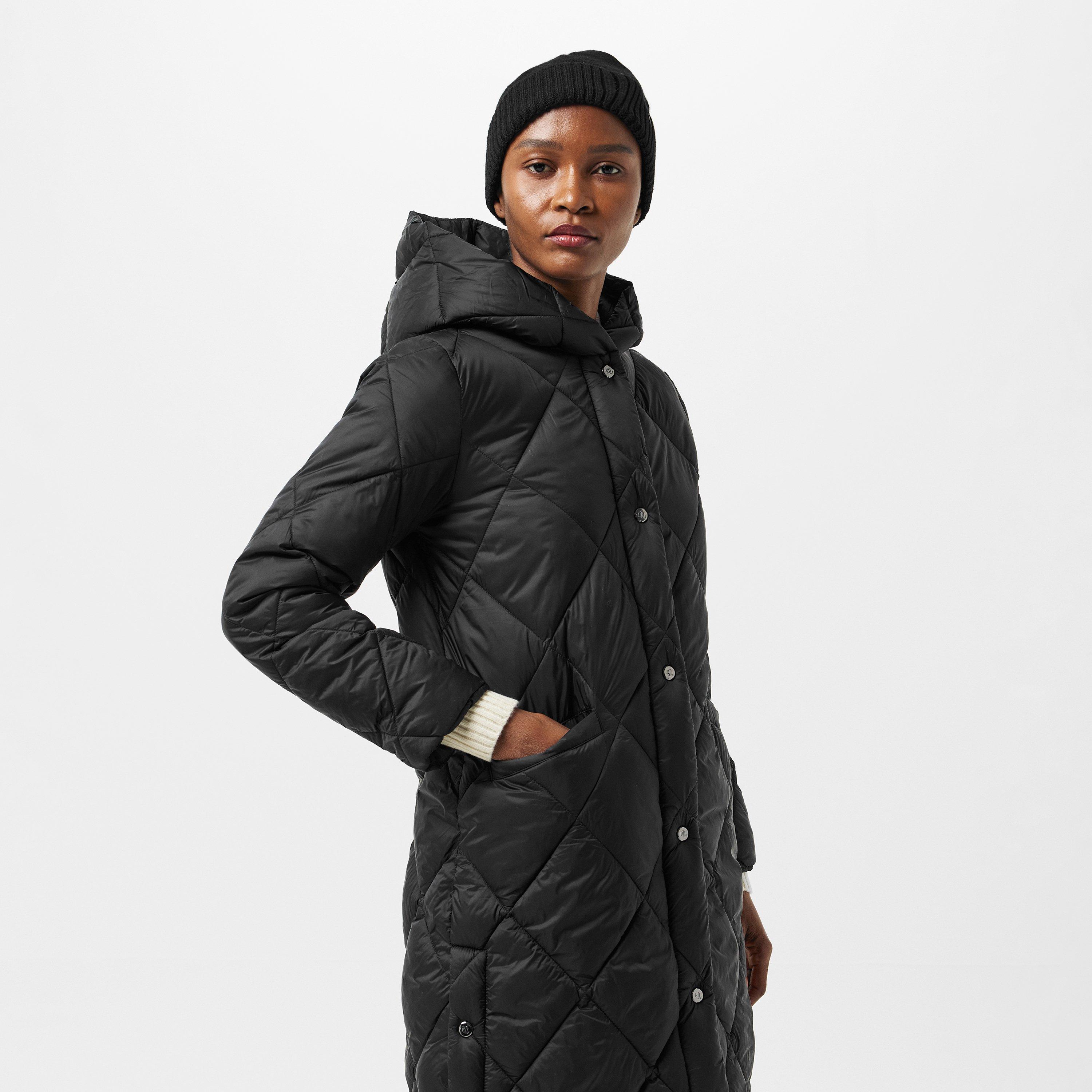 Black - Lauren by Ralph Lauren - Women's Dia Q Real Leather Medium Puffer Jacket - 3