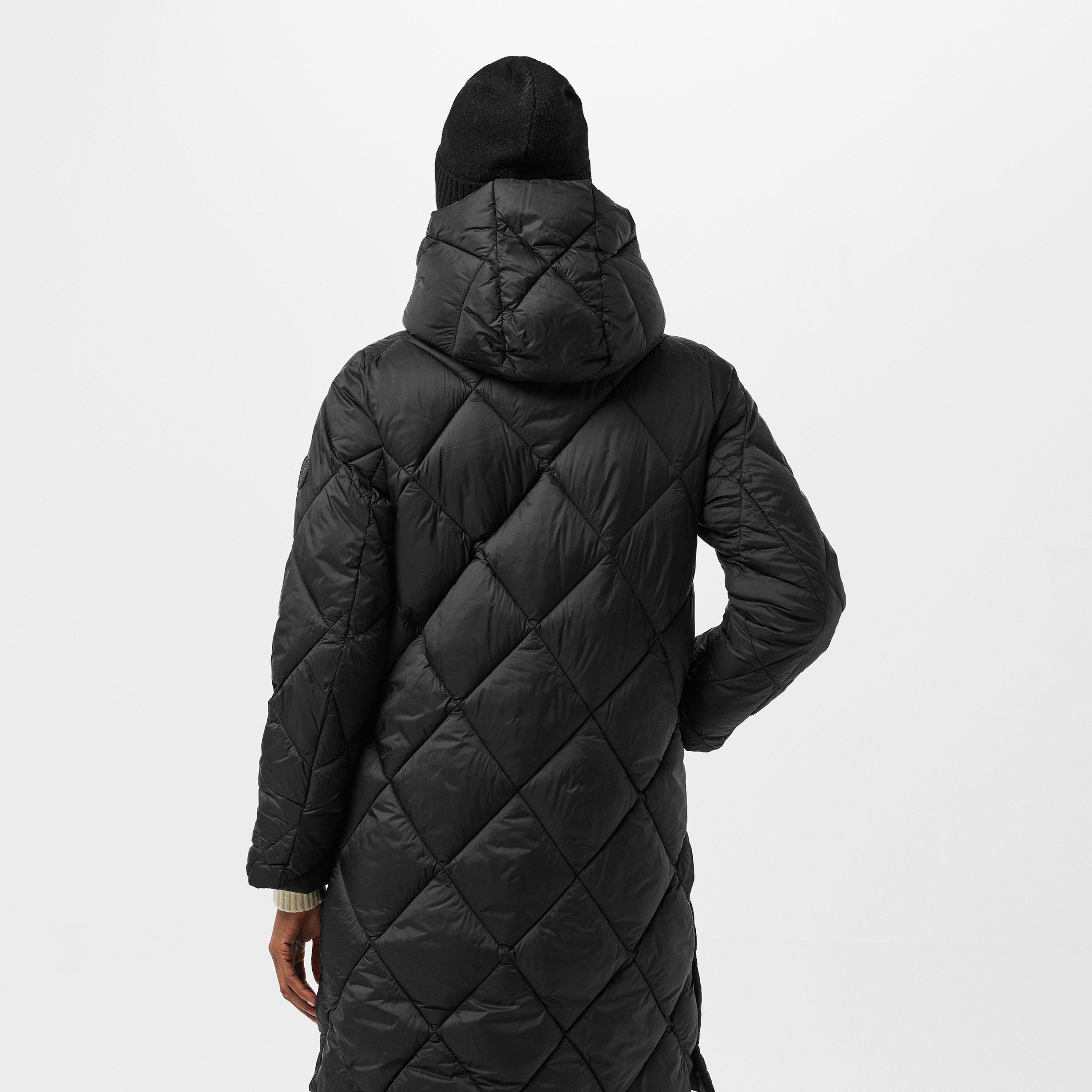 Black - Lauren by Ralph Lauren - Women's Dia Q Real Leather Medium Puffer Jacket - 4