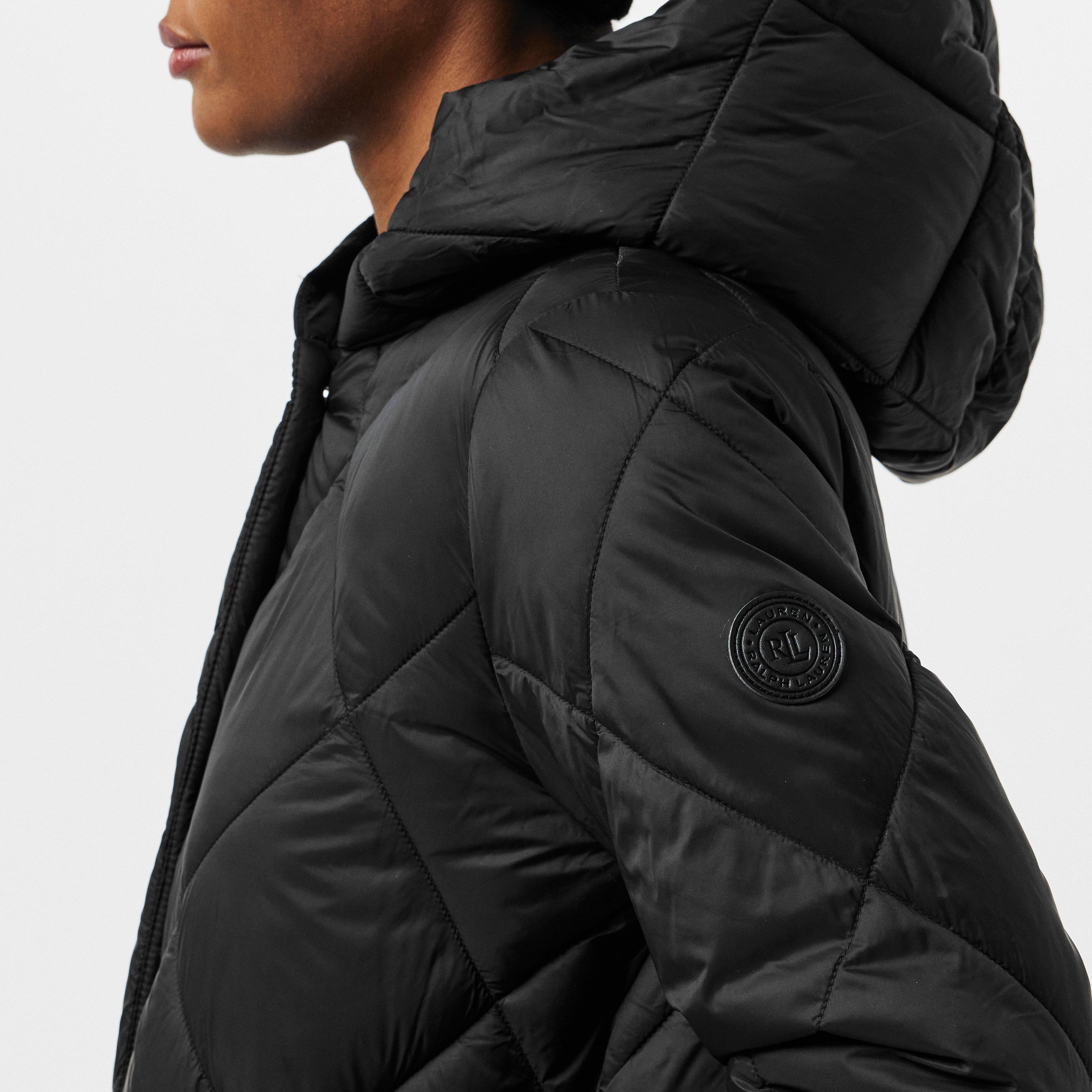 Black - Lauren by Ralph Lauren - Women's Dia Q Real Leather Medium Puffer Jacket - 5