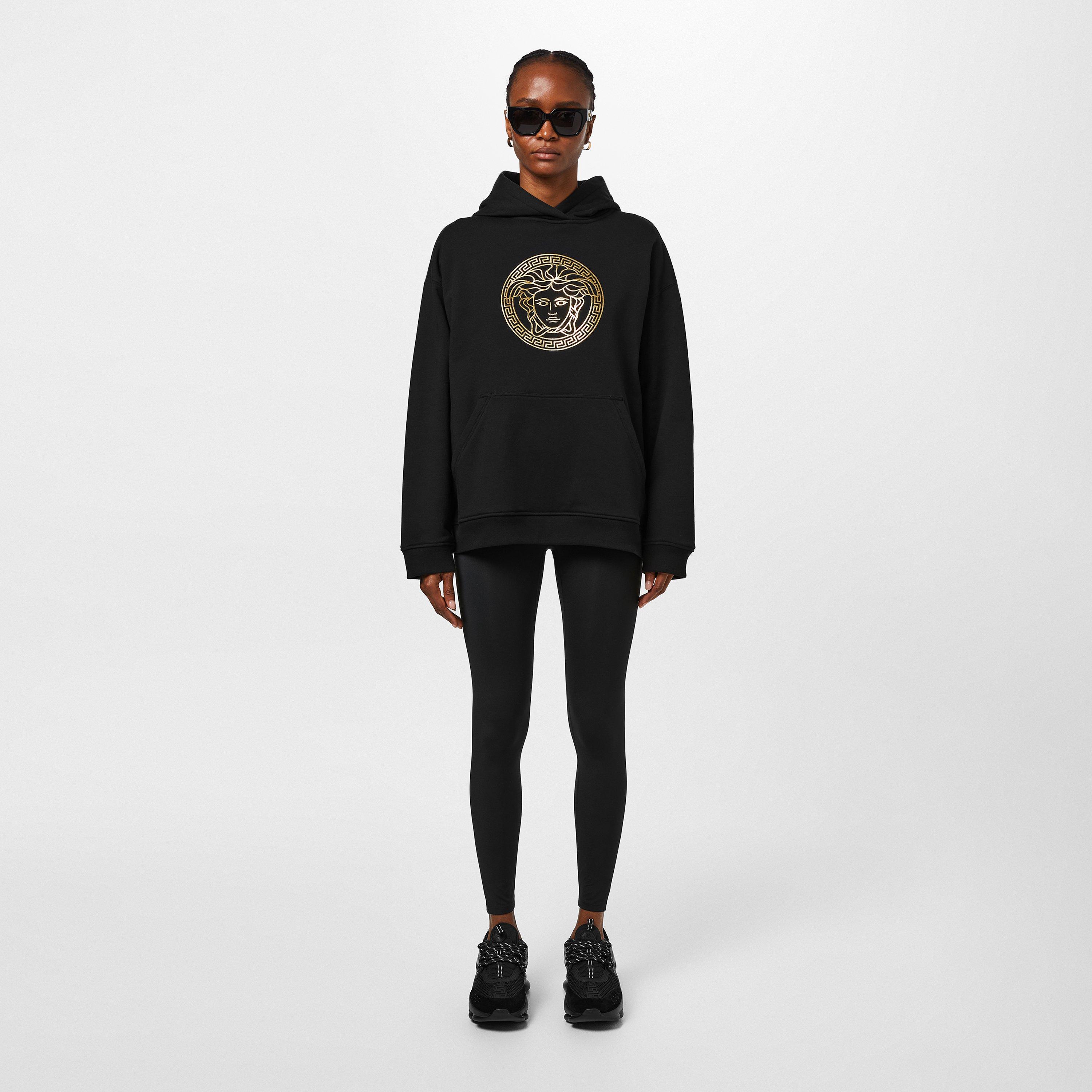 Black/Gold - Versace - Women's Medusa Hoodie - 4