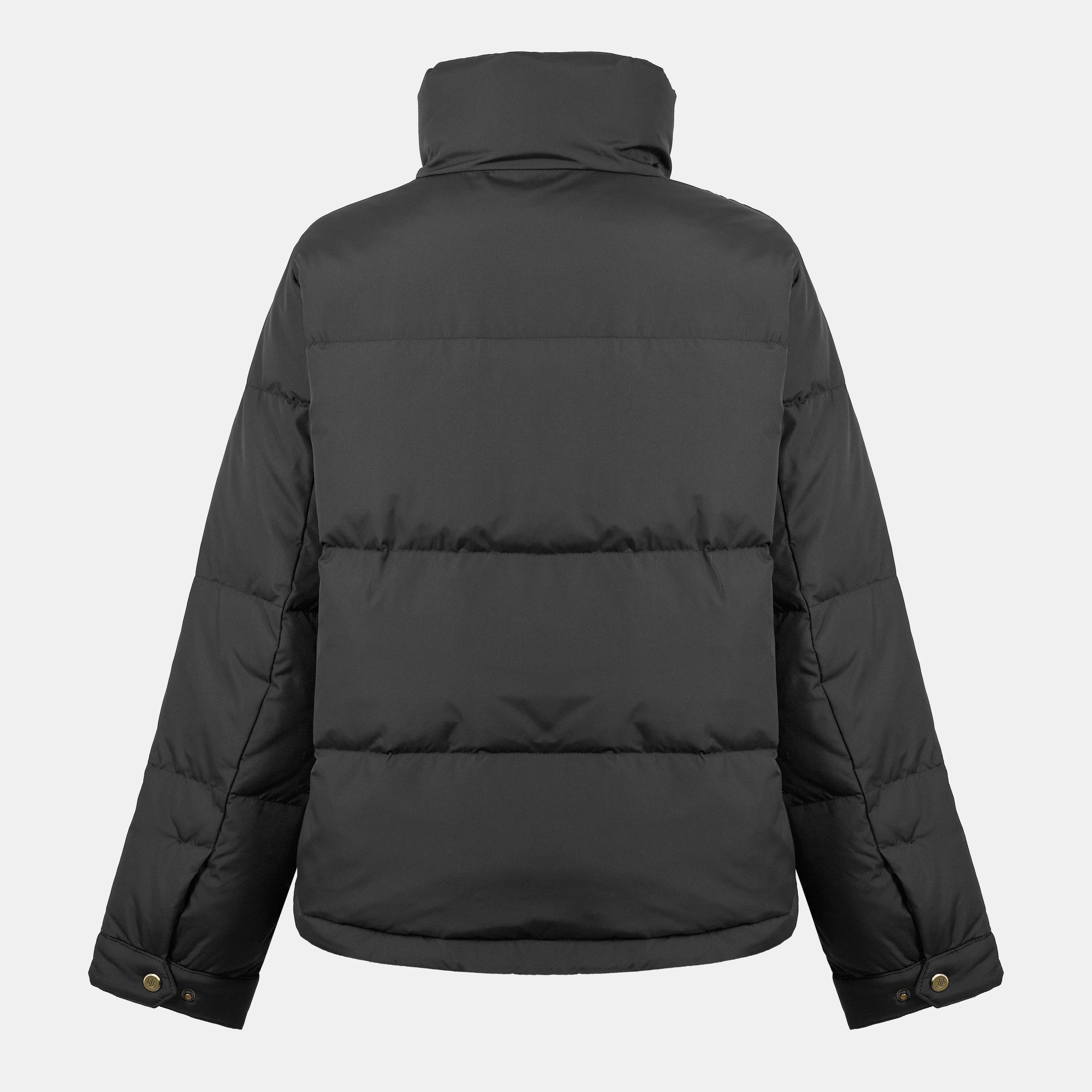 Black - Lauren by Ralph Lauren - Women's Real Leather Quilted Short Puffer Jacket - 2