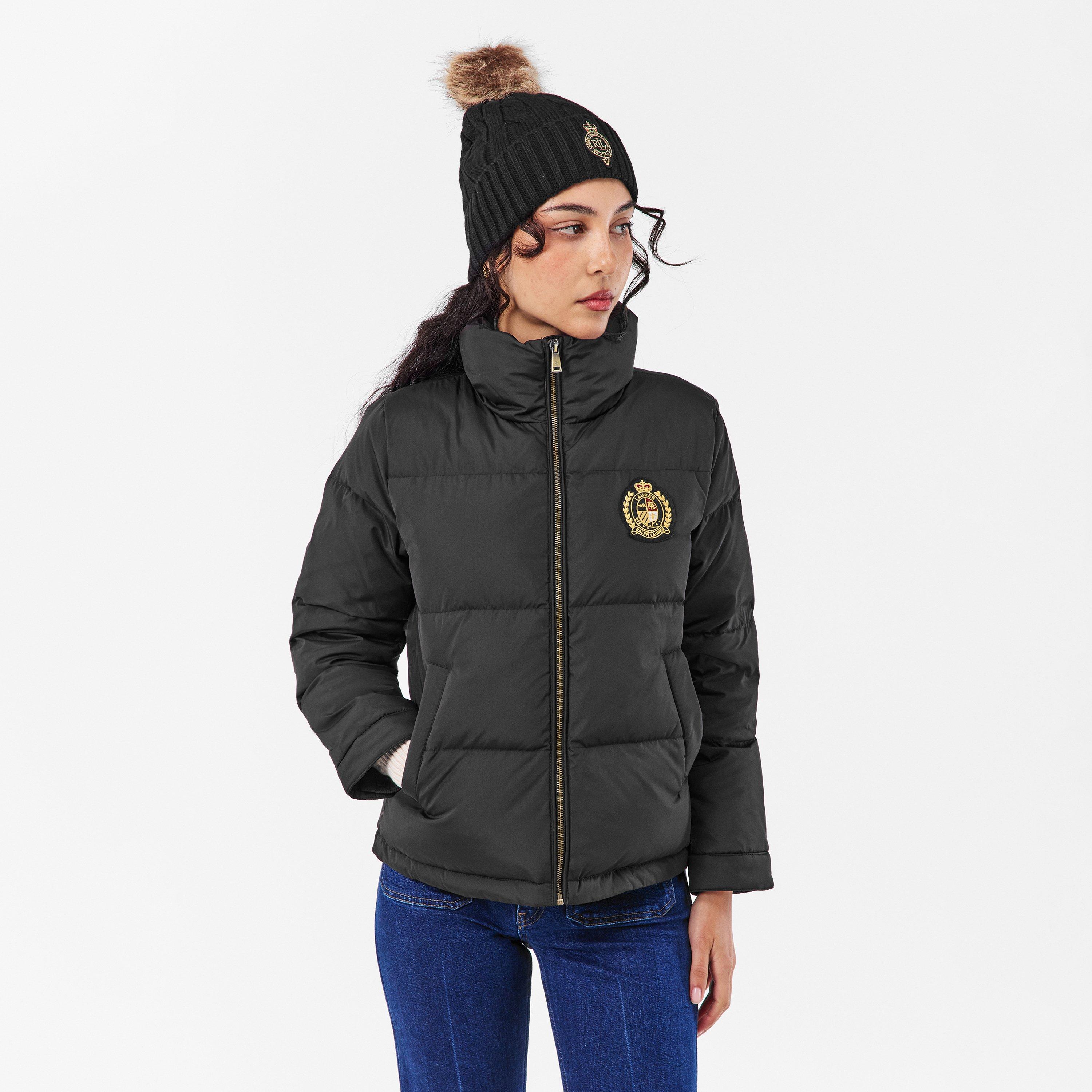 Black - Lauren by Ralph Lauren - Women's Real Leather Quilted Short Puffer Jacket - 3