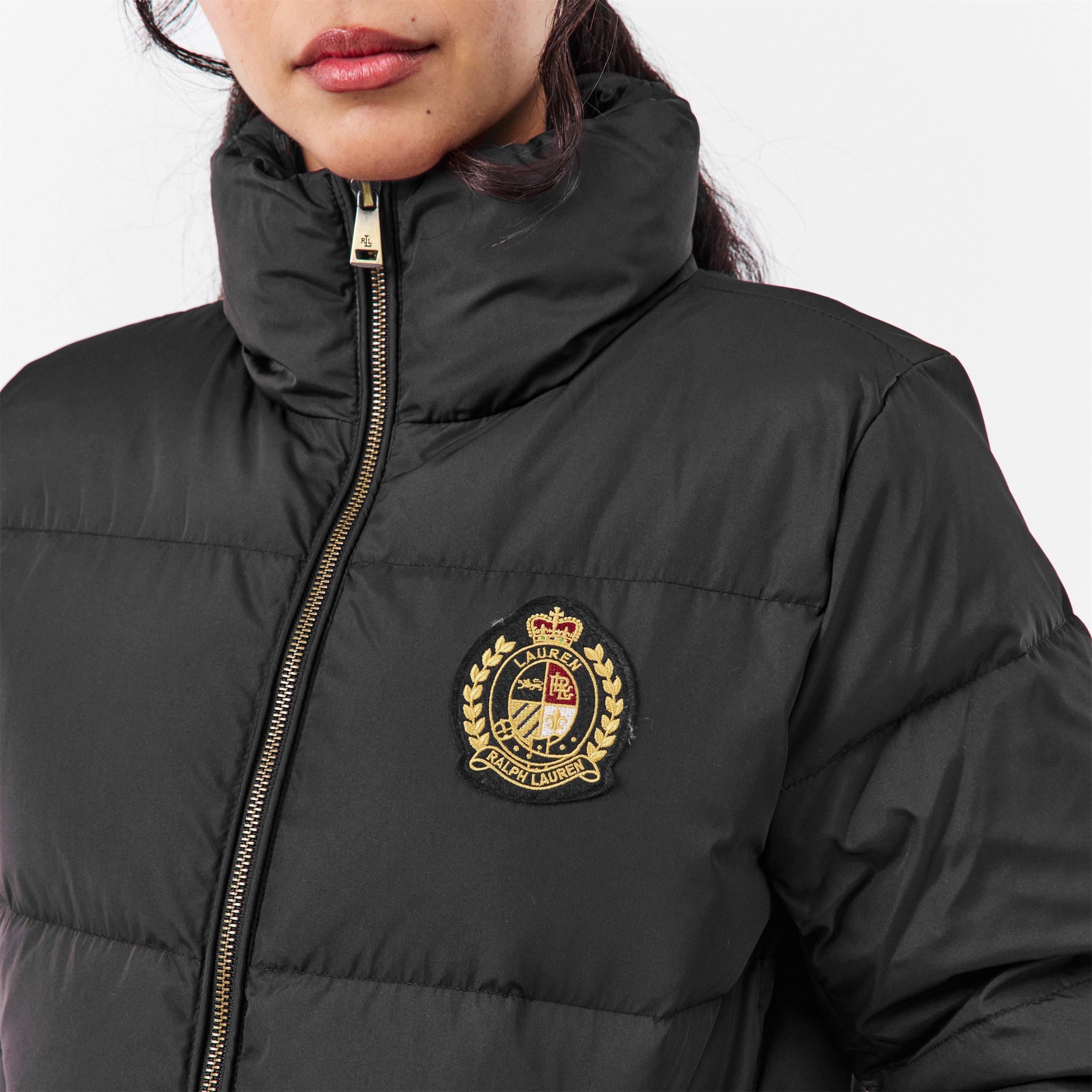 Black - Lauren by Ralph Lauren - Women's Real Leather Quilted Short Puffer Jacket - 5
