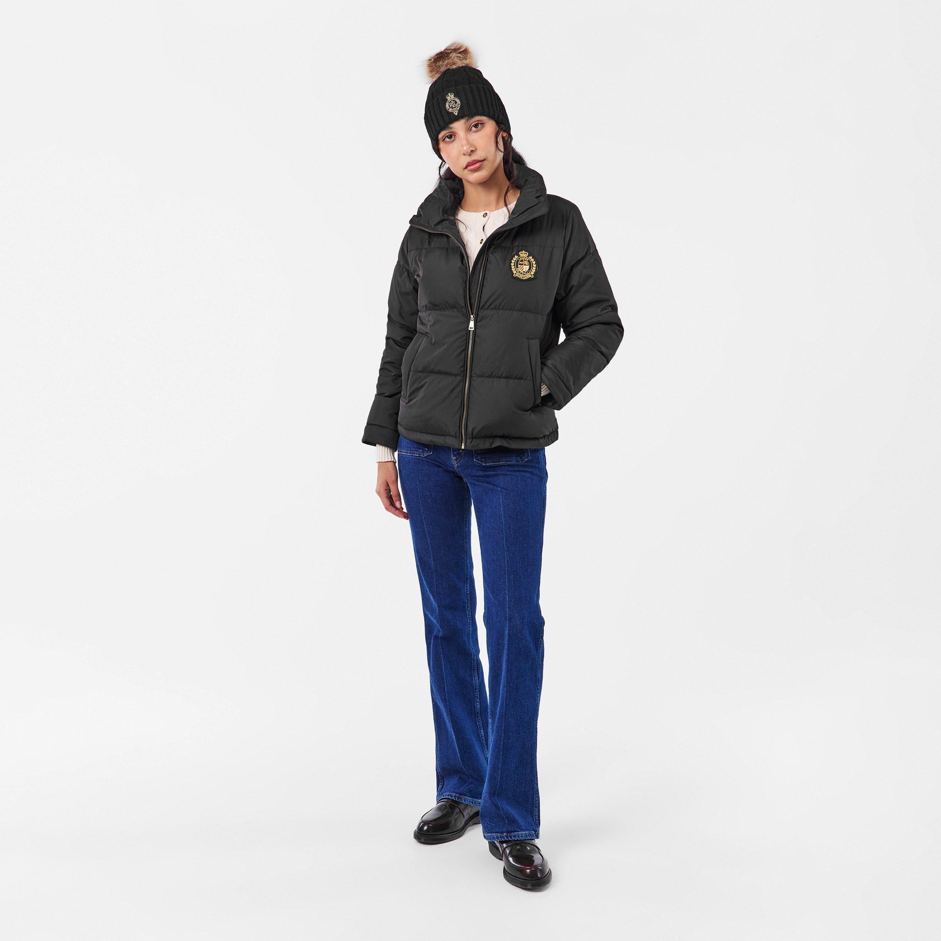 Black - Lauren by Ralph Lauren - Women's Real Leather Quilted Short Puffer Jacket - 6