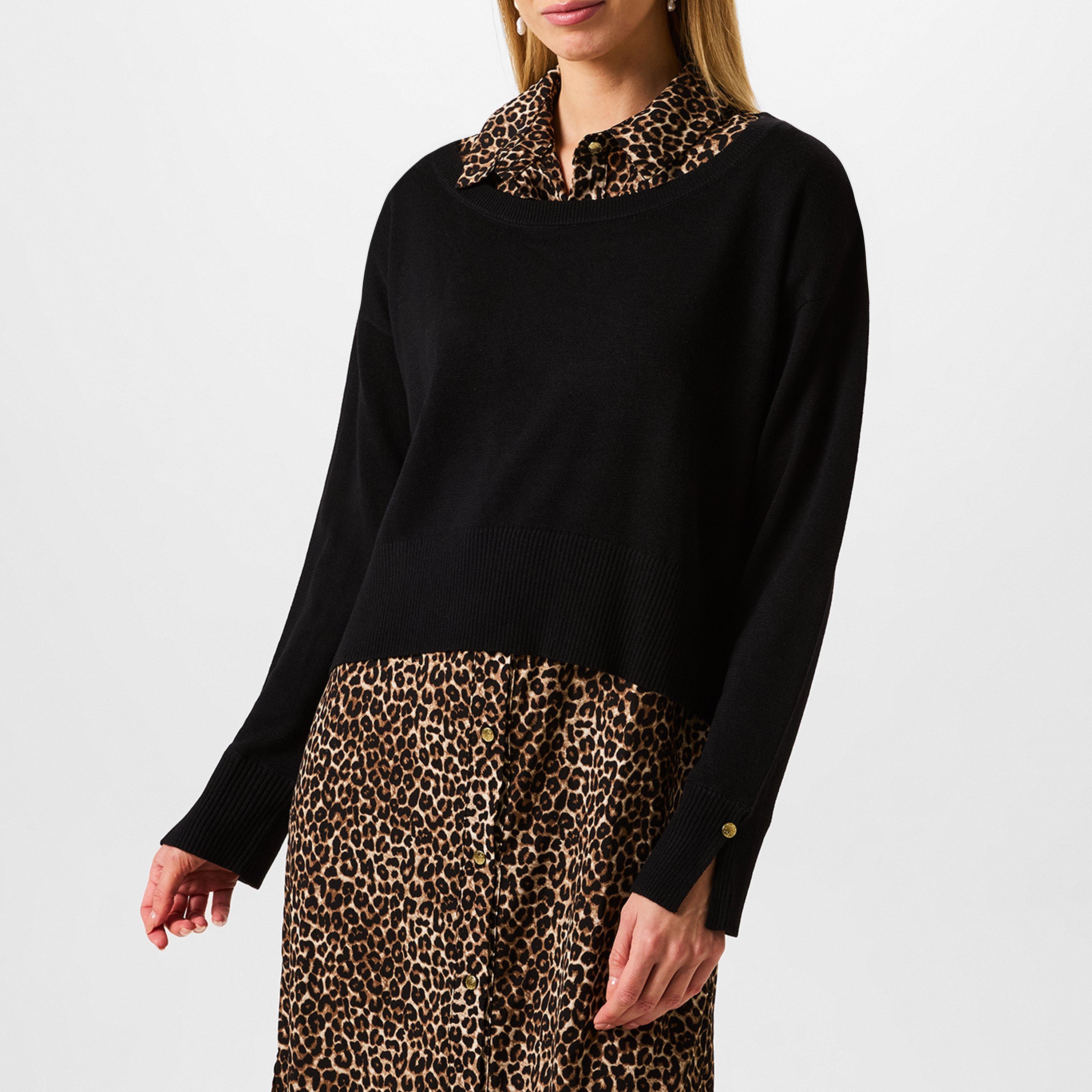 Black/Leo - Biba - Biba 2in1 Jumper Dress - 3