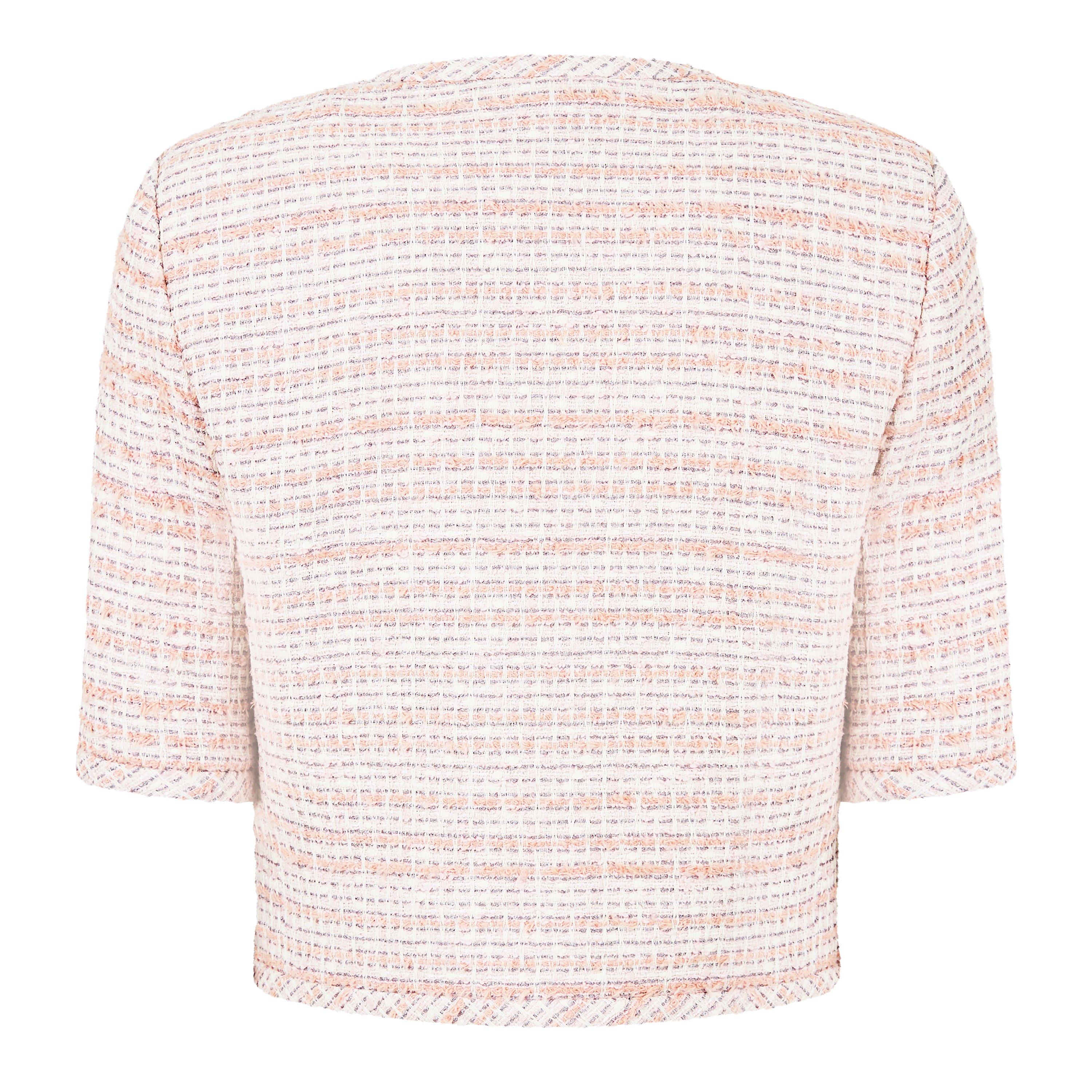 Dsty Rose/Ivory - Versace - Tweed Jacket - 6