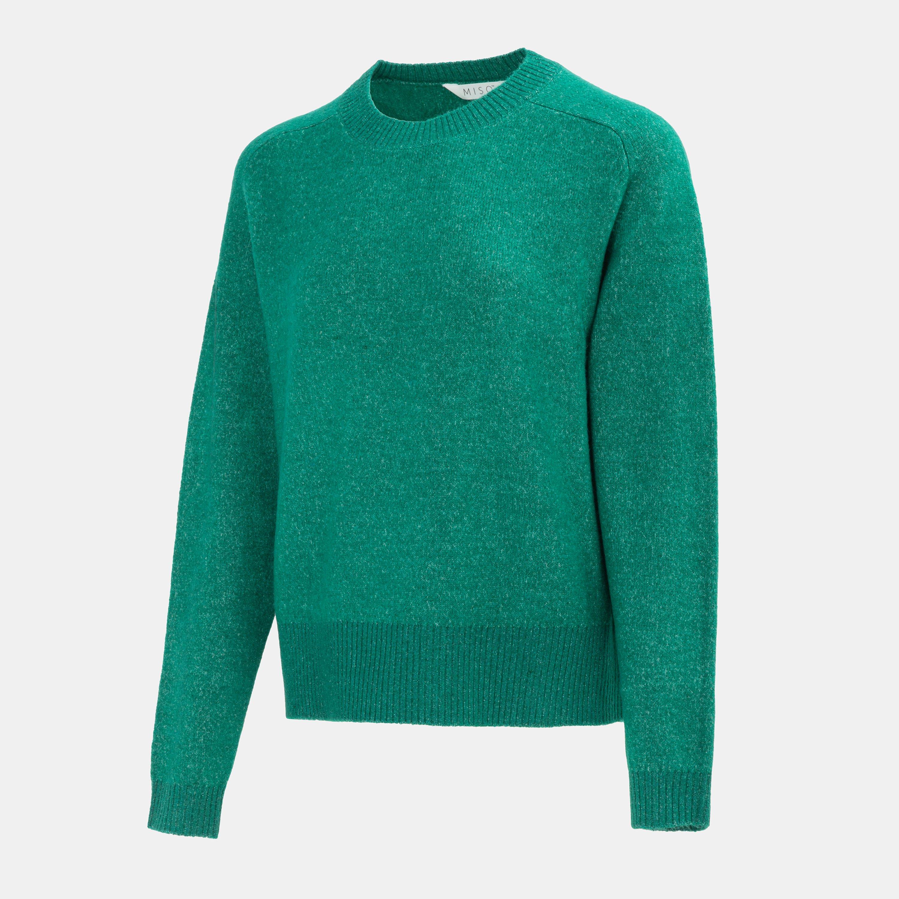 Teal - Miso - Knit Jumper Women Solid - 3