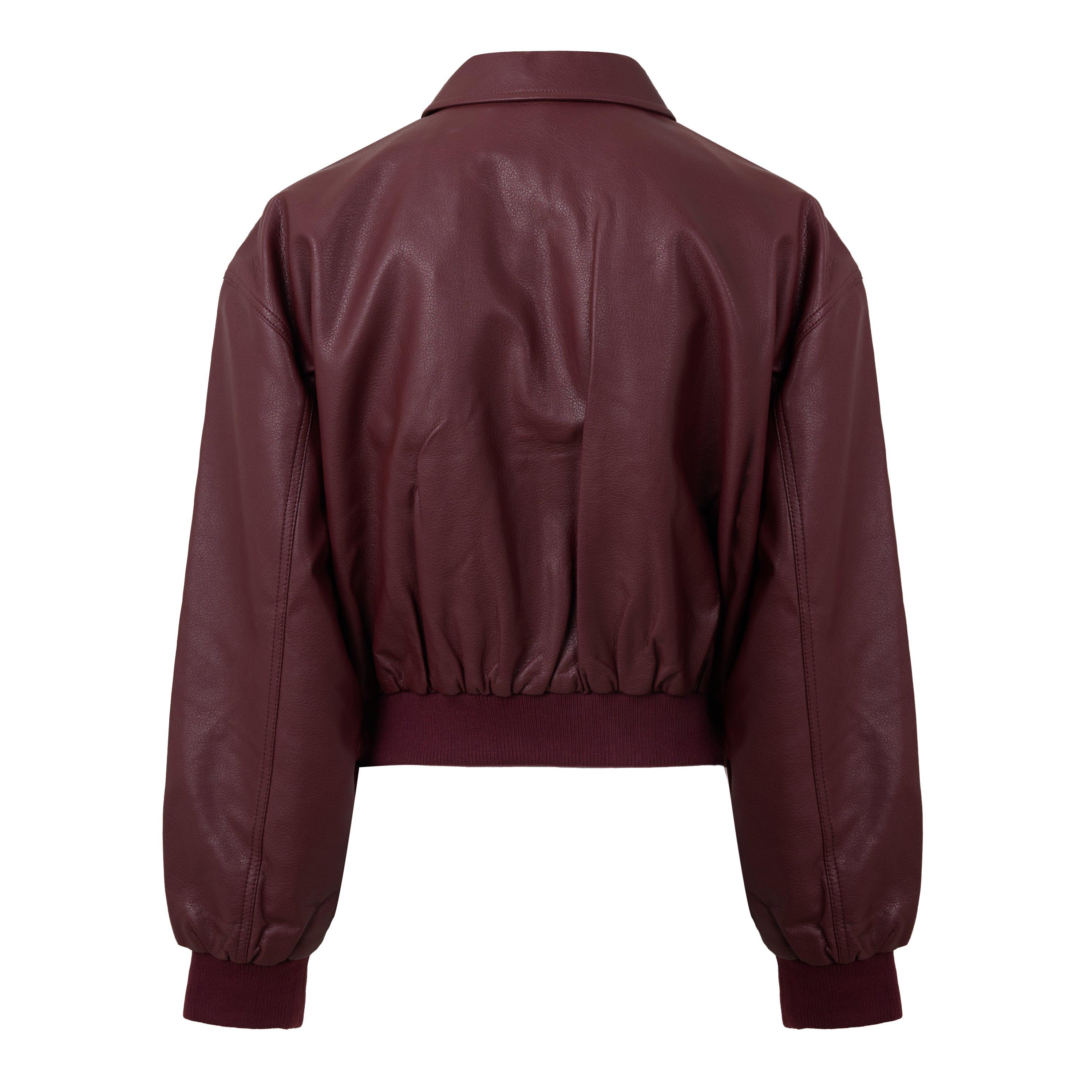 BERRY NOIR - Good American - Good Leather Bomber Ld64 - 2