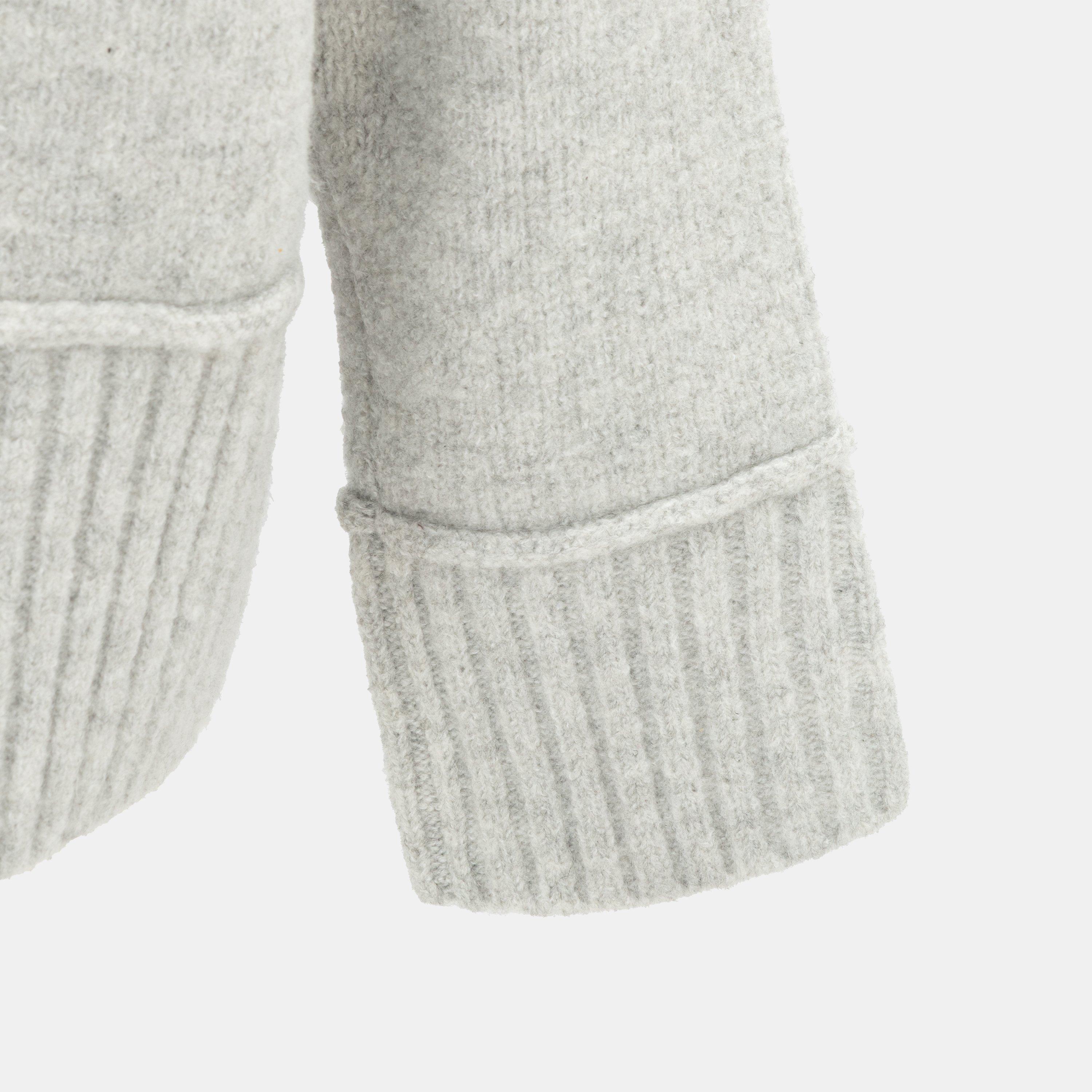 Grey - Miso - High Neck Jumper Women - 4