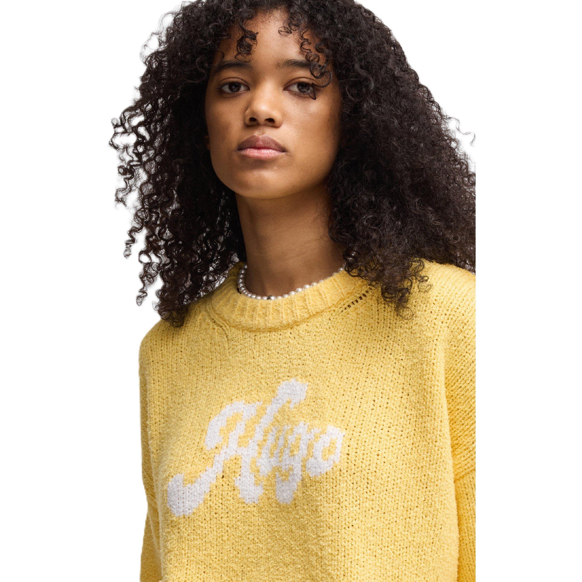 Medium Yellow - Hugo - Sareedi Crew Sweatshirt - 3