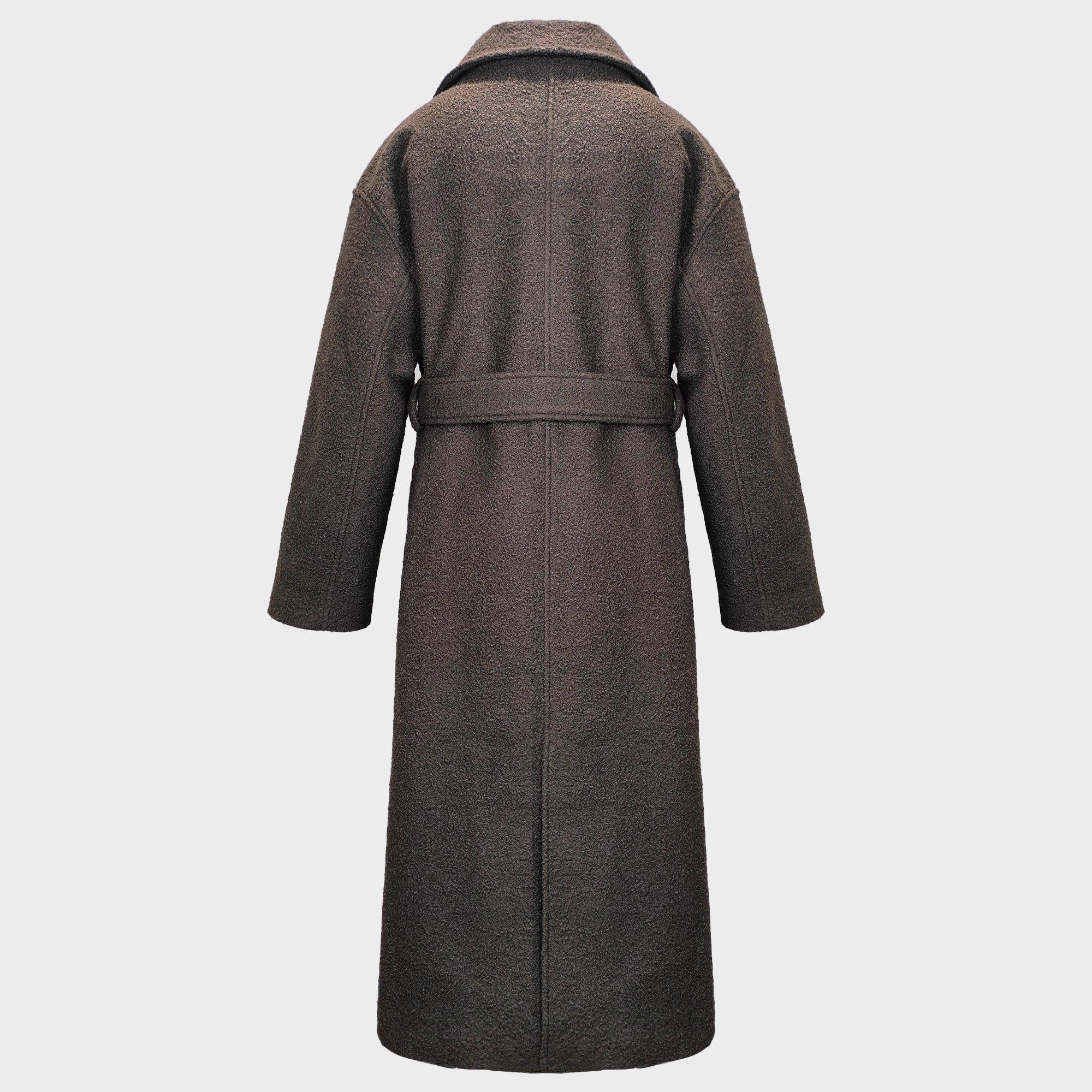 Kakao - Jack Wills - Duster Calf Length Long Sleeve Lapel Collar Button Overcoat - 2