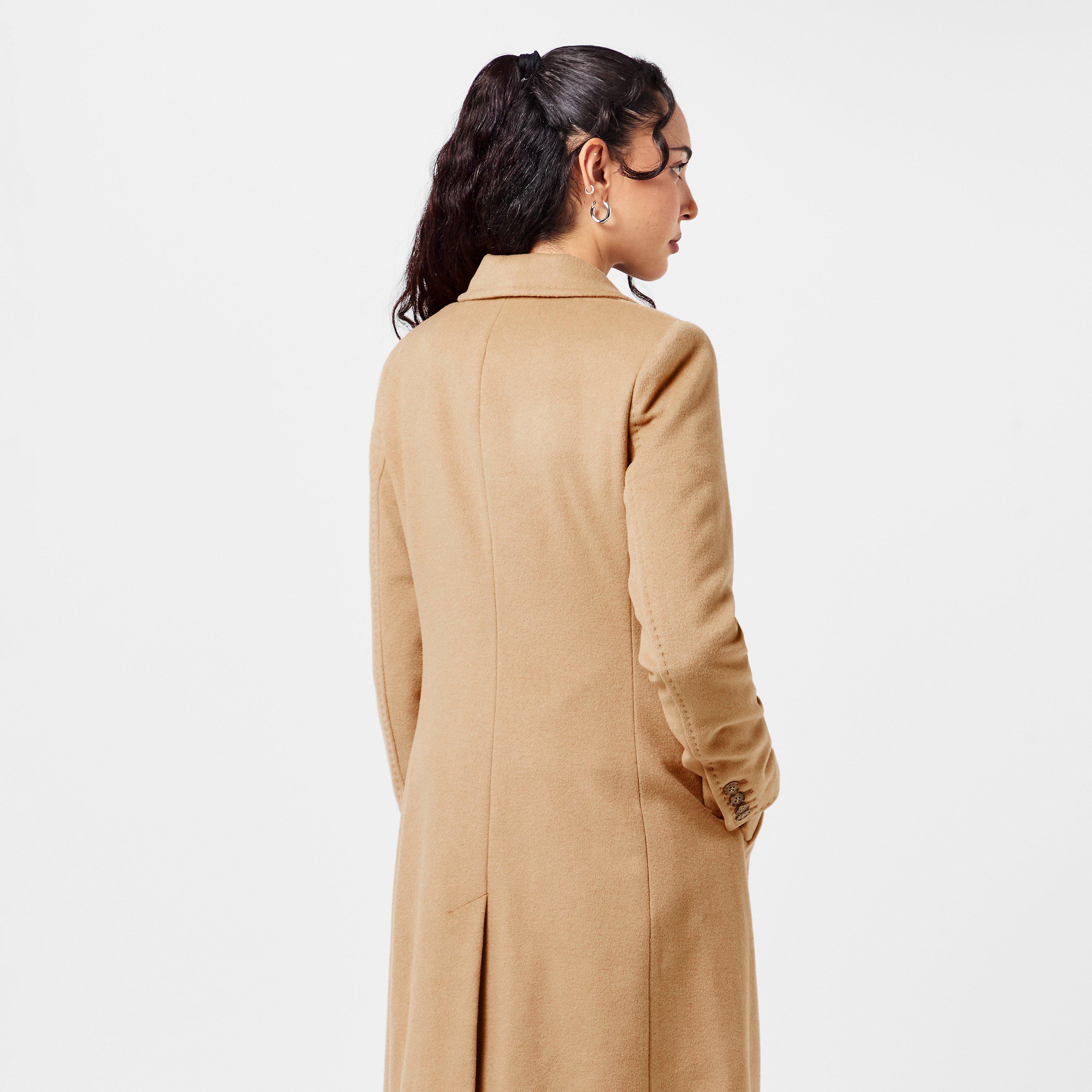 Camel - Donna Karan - Women's DKaran Double Breasted Overcoat - 4