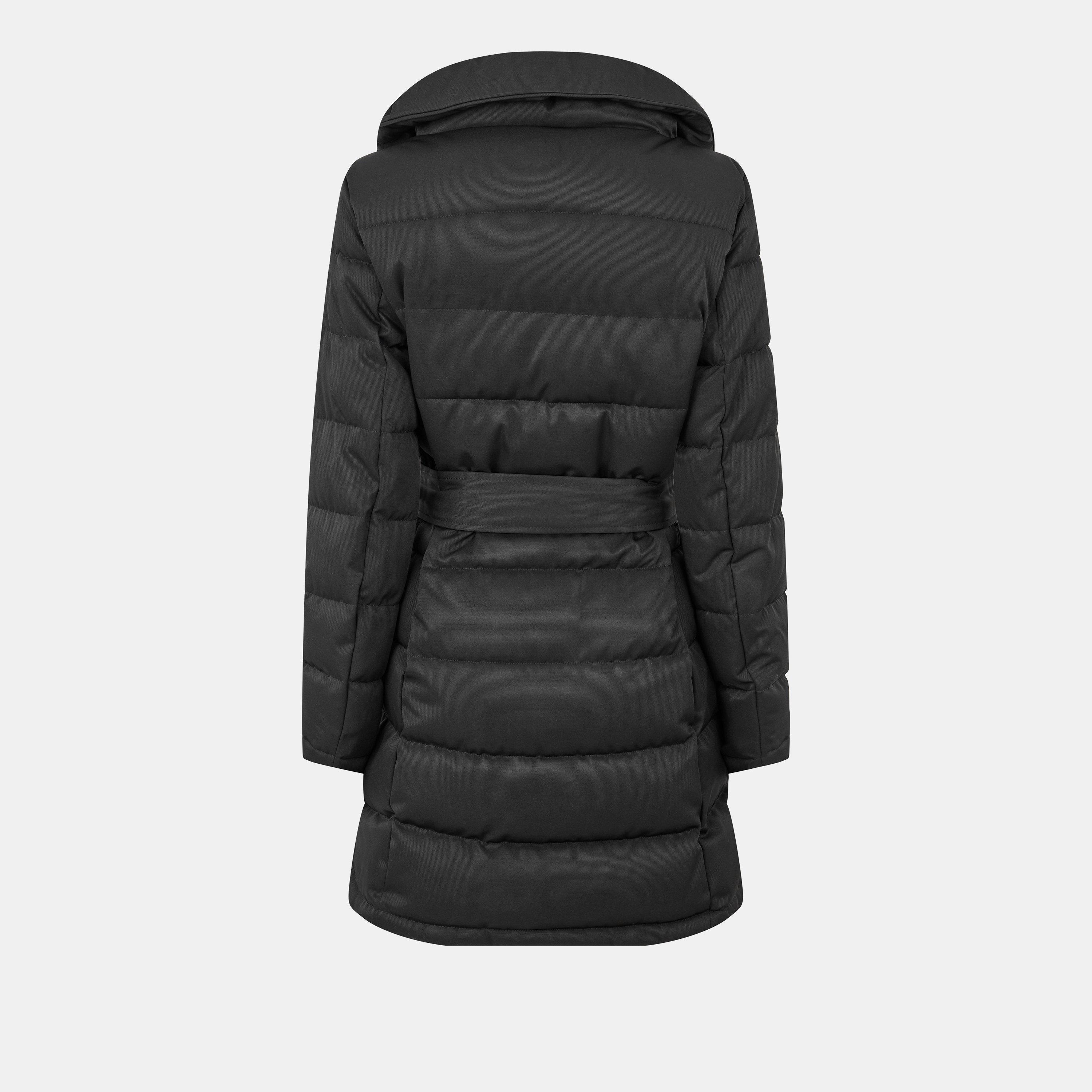 Black - Donna Karan - Women's DKaran Belted Short Puffer Jacket - 2