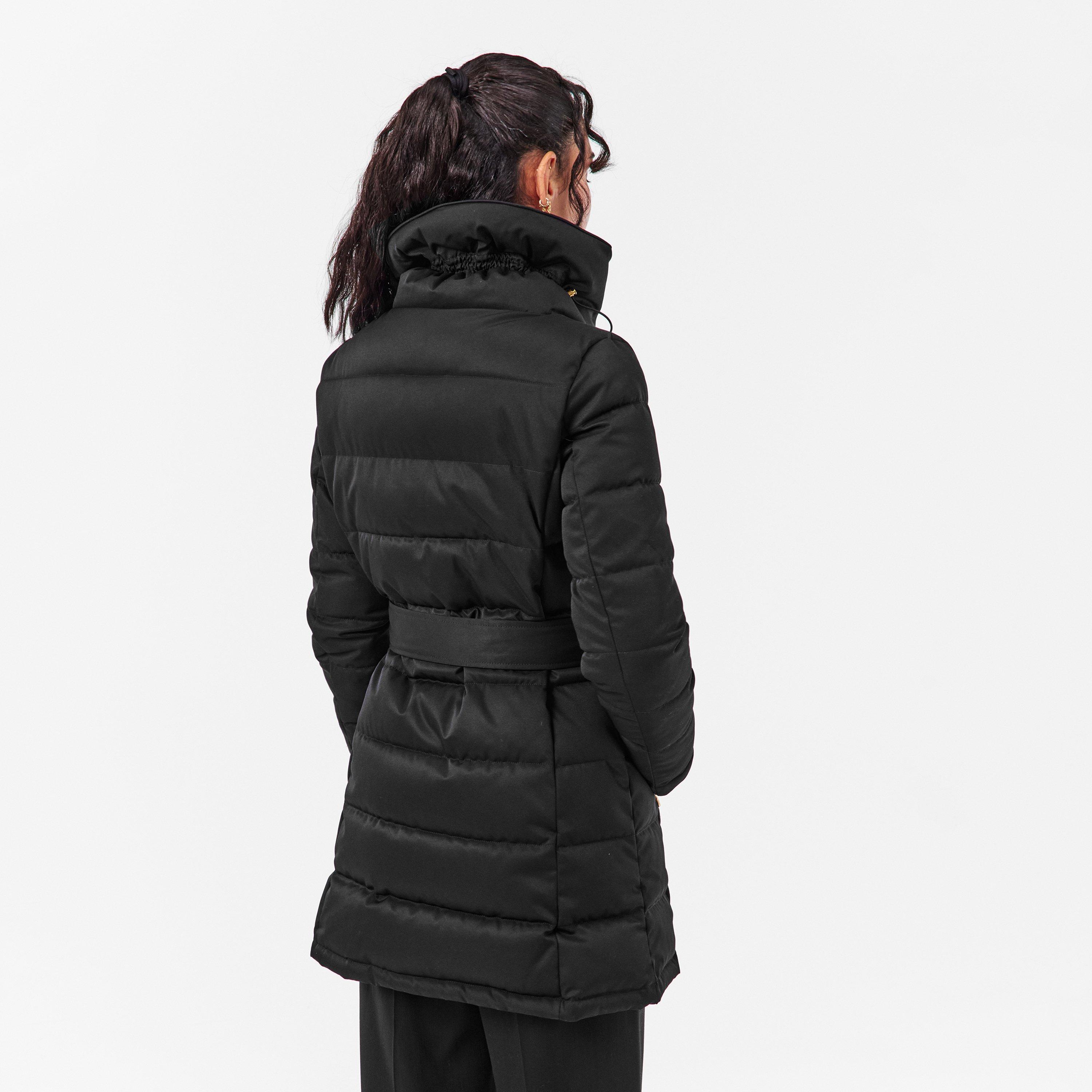 Black - Donna Karan - Women's DKaran Belted Short Puffer Jacket - 4