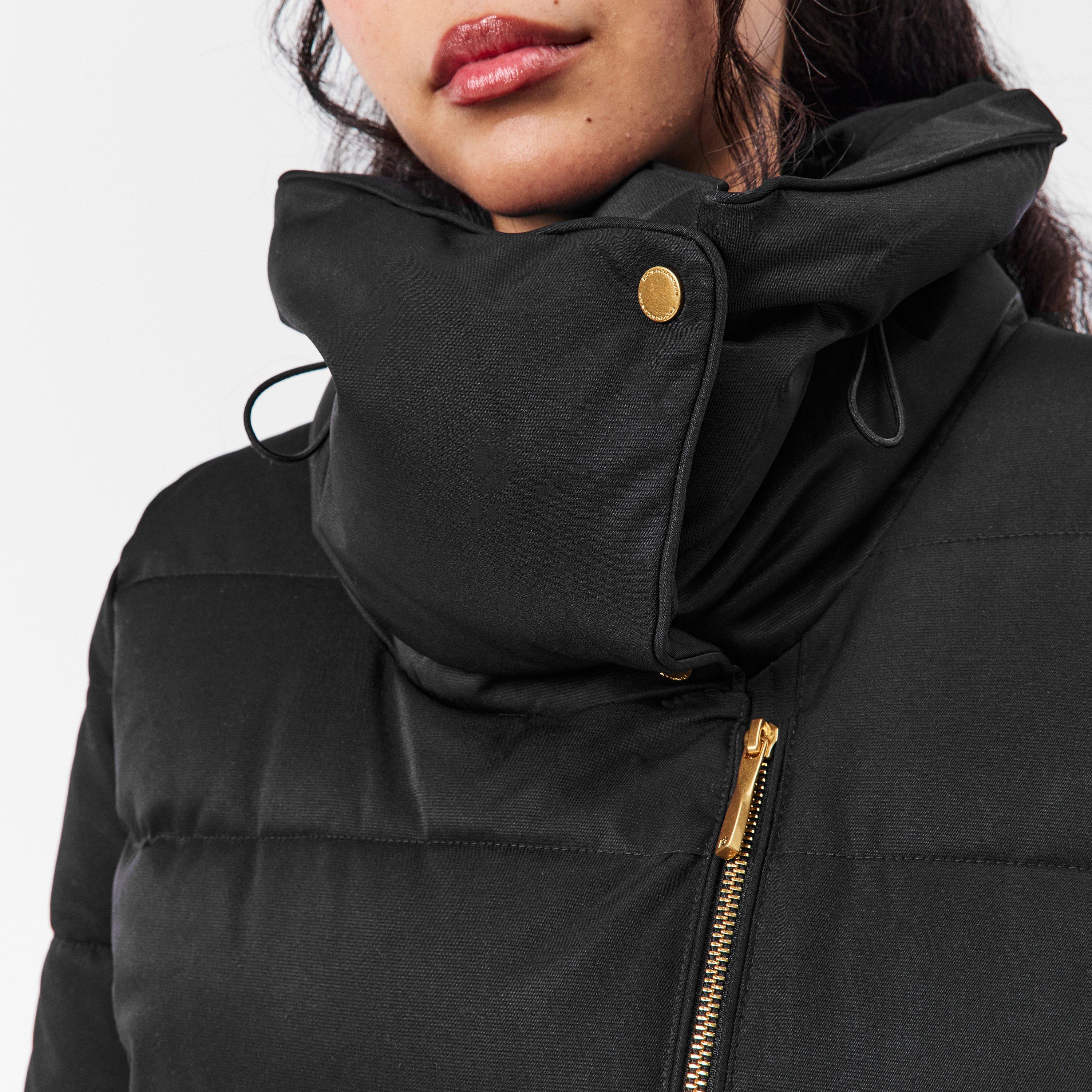 Black - Donna Karan - Women's DKaran Belted Short Puffer Jacket - 5