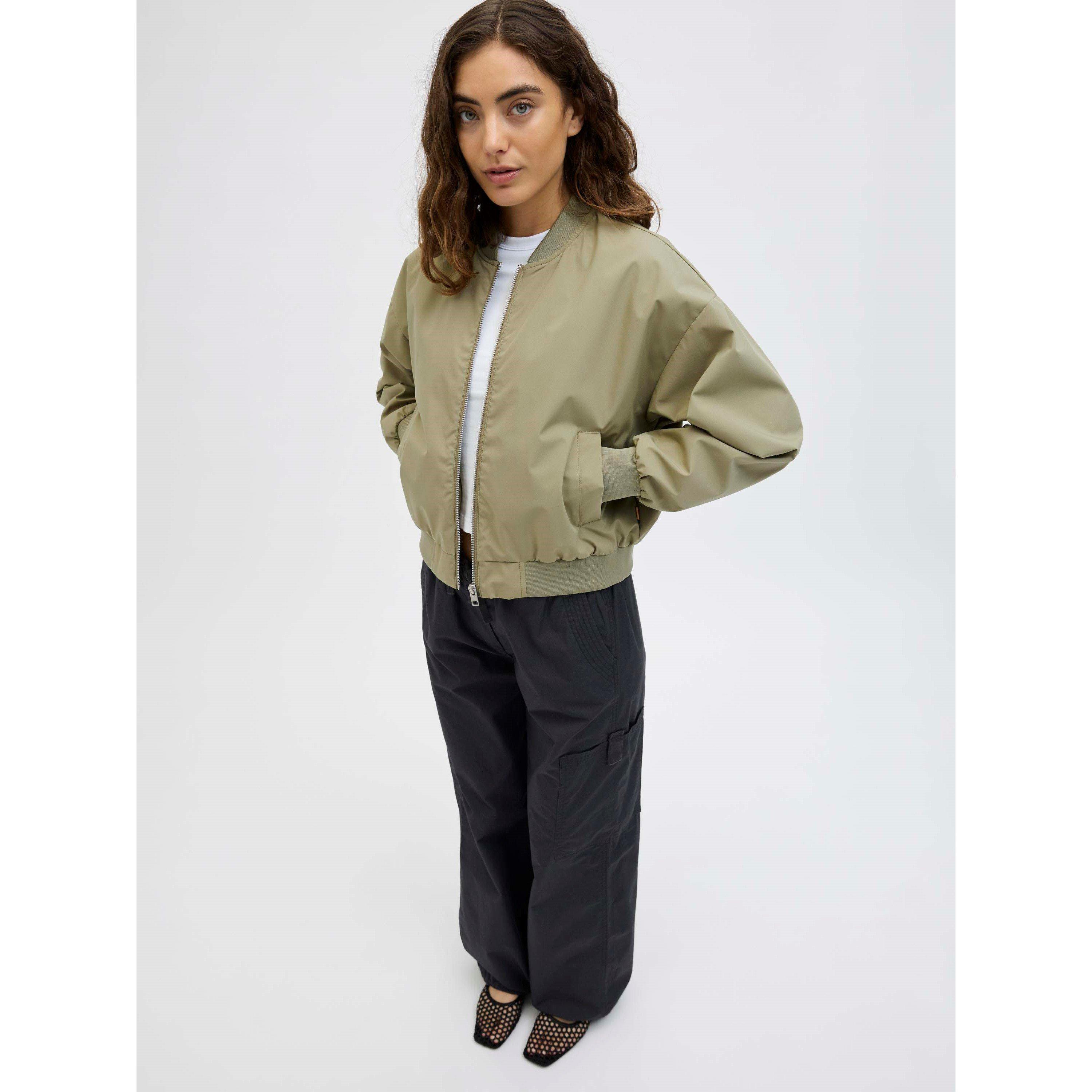 Aloe - JJXX - Women's Ella Ribbed Zip Bomber Jacket - 8