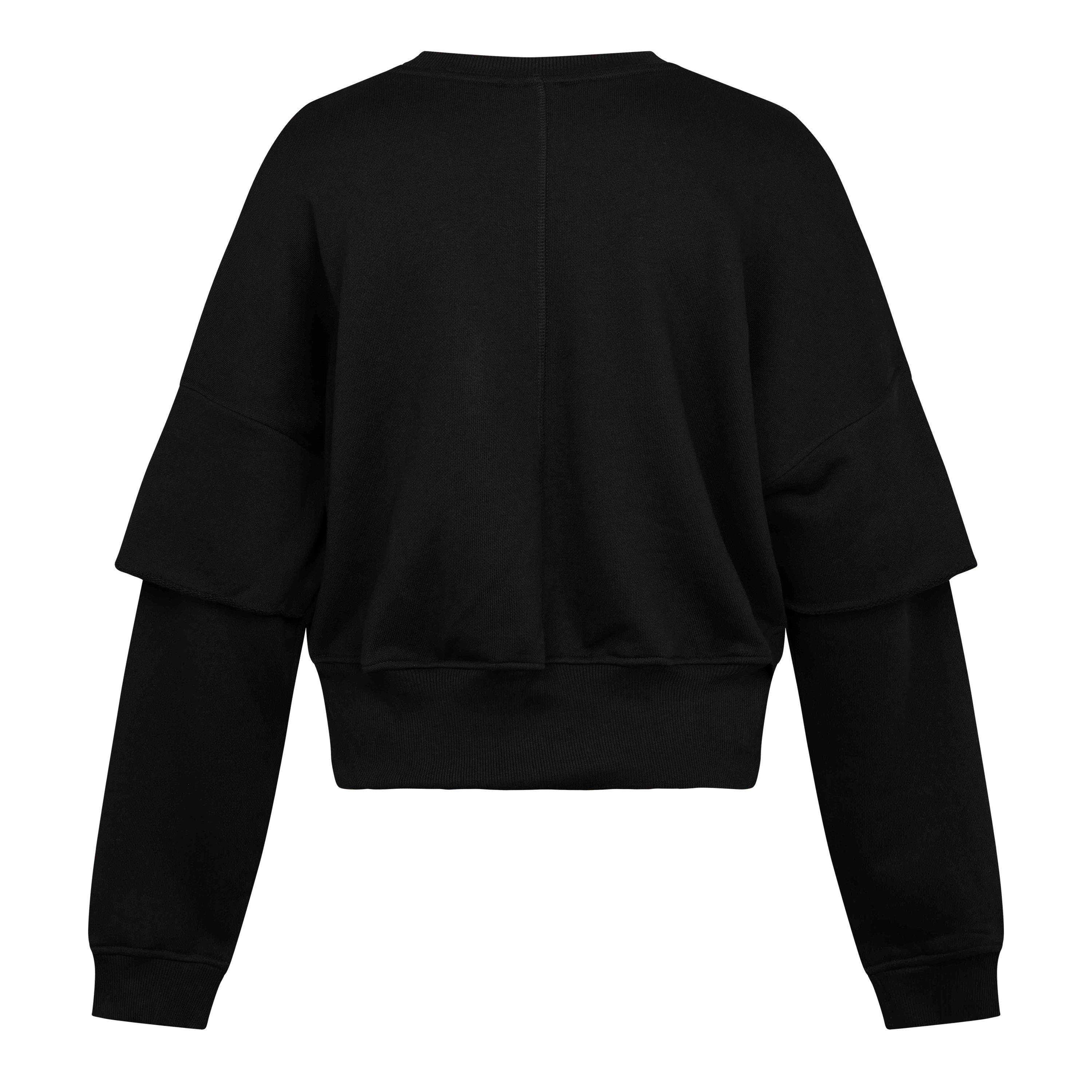 Gs Black - Gymshark - Women's GS X Leana Deeb Cotton Crew-Neck Oversized-Fit Sweatshirt - 2