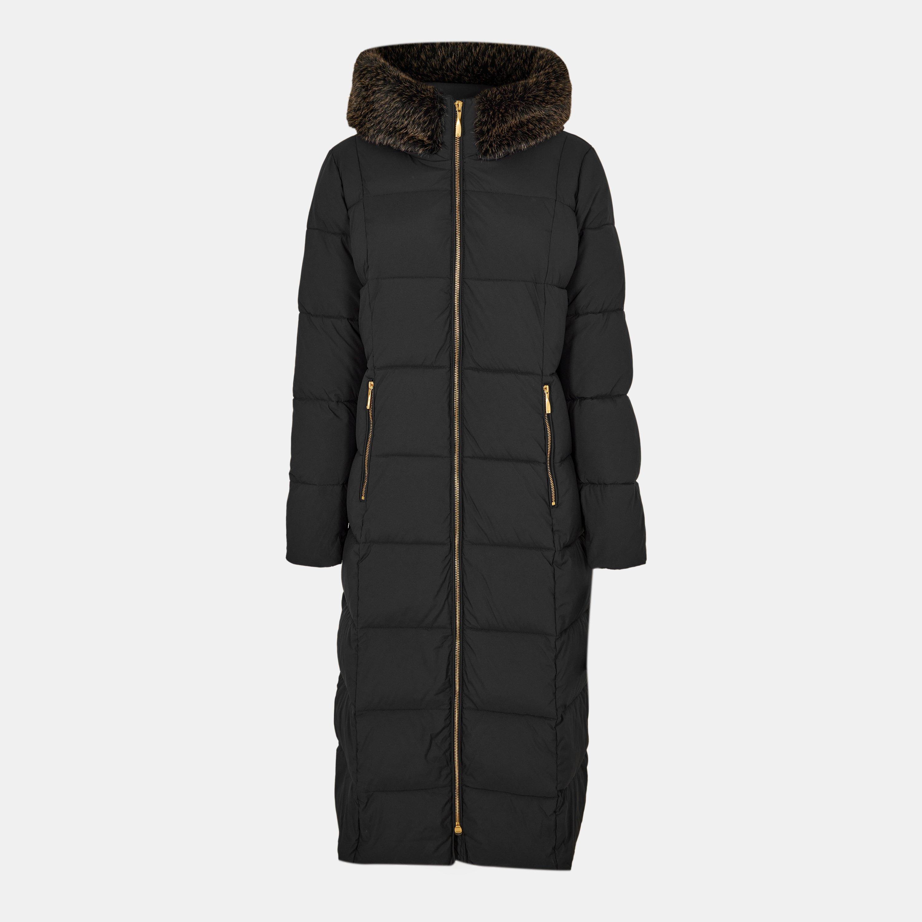 Black - Donna Karan - Women's Insulated Long Puffer Jacket - 1