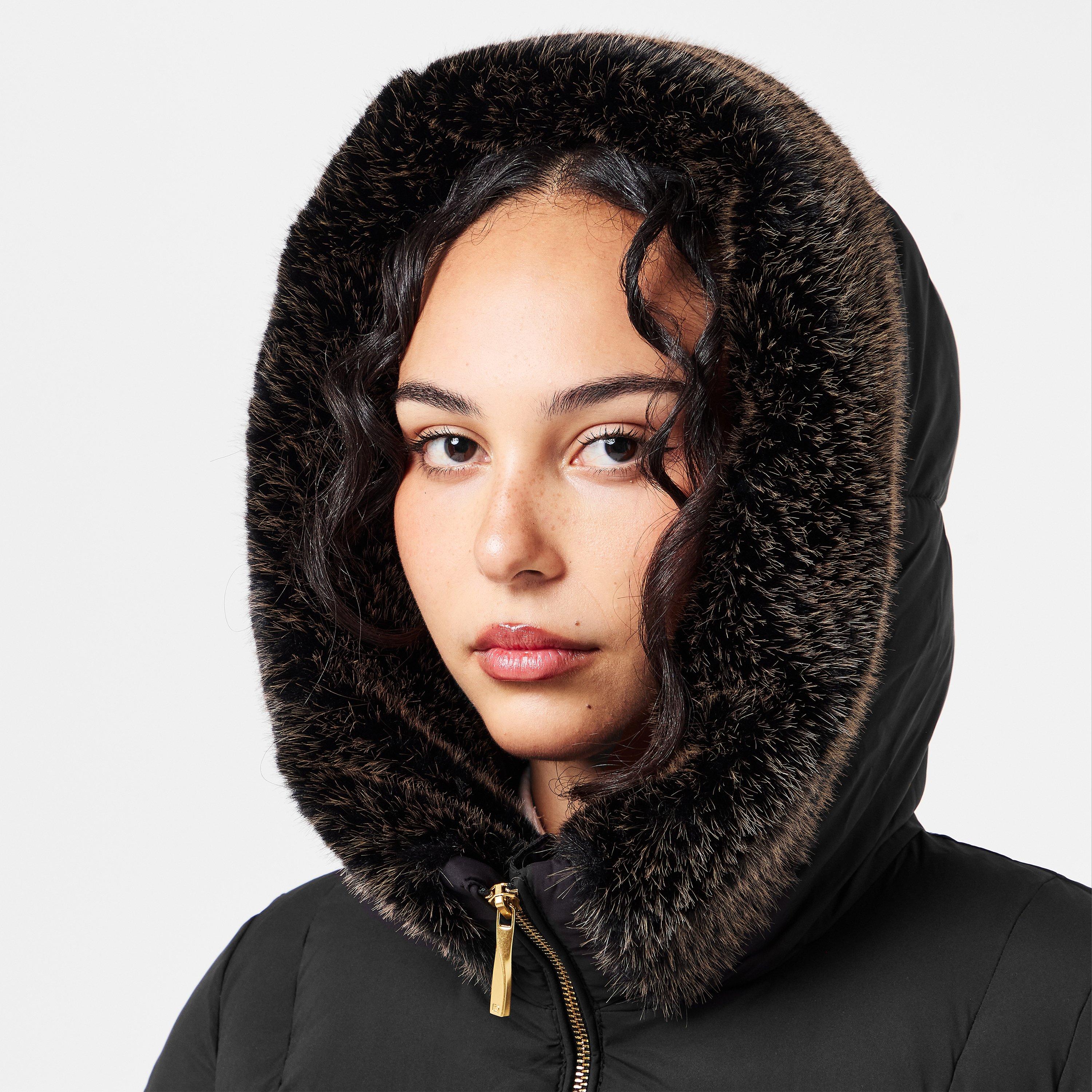 Black - Donna Karan - Women's Insulated Long Puffer Jacket - 5