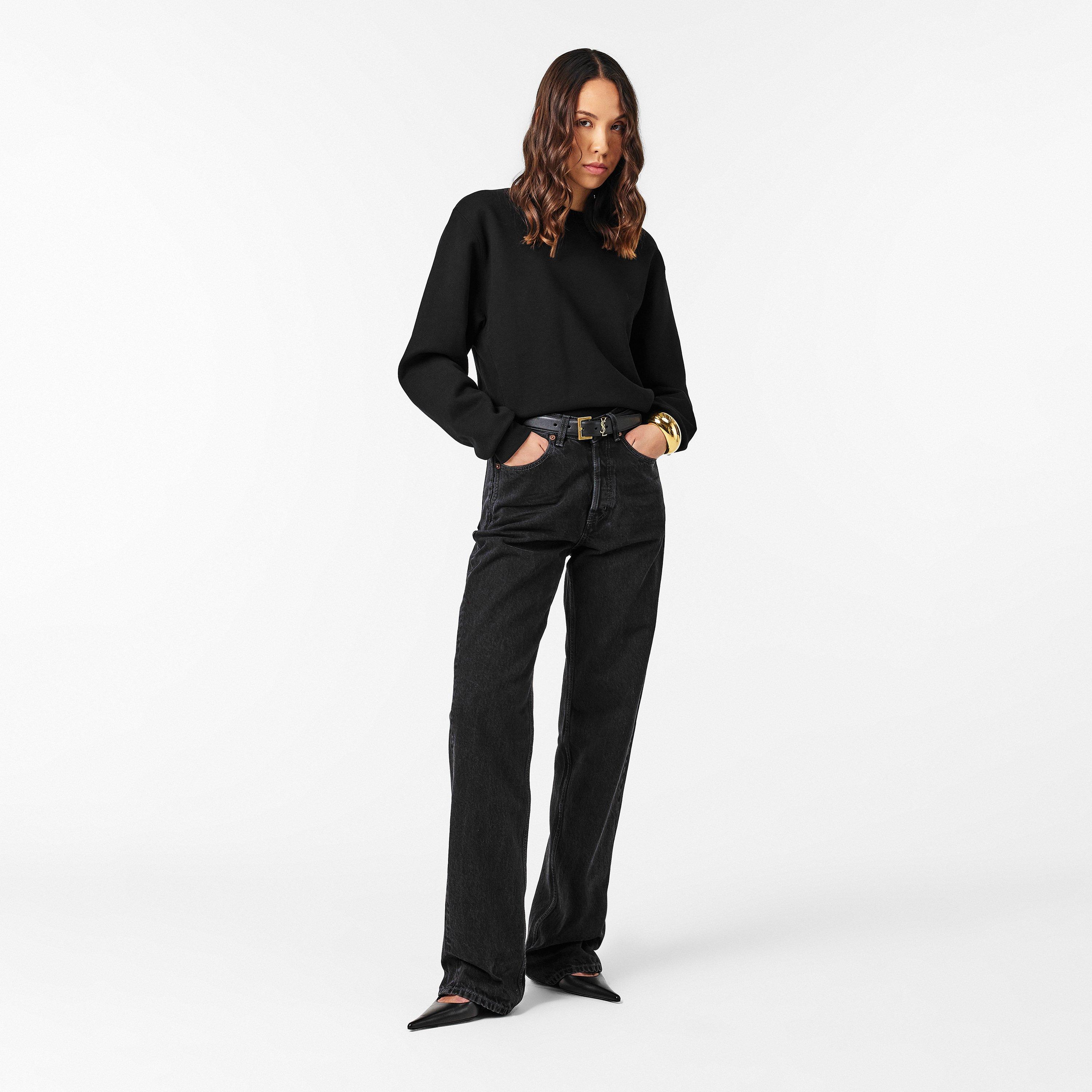 Noir - Saint Laurent - Women's Crew Sweater - 6