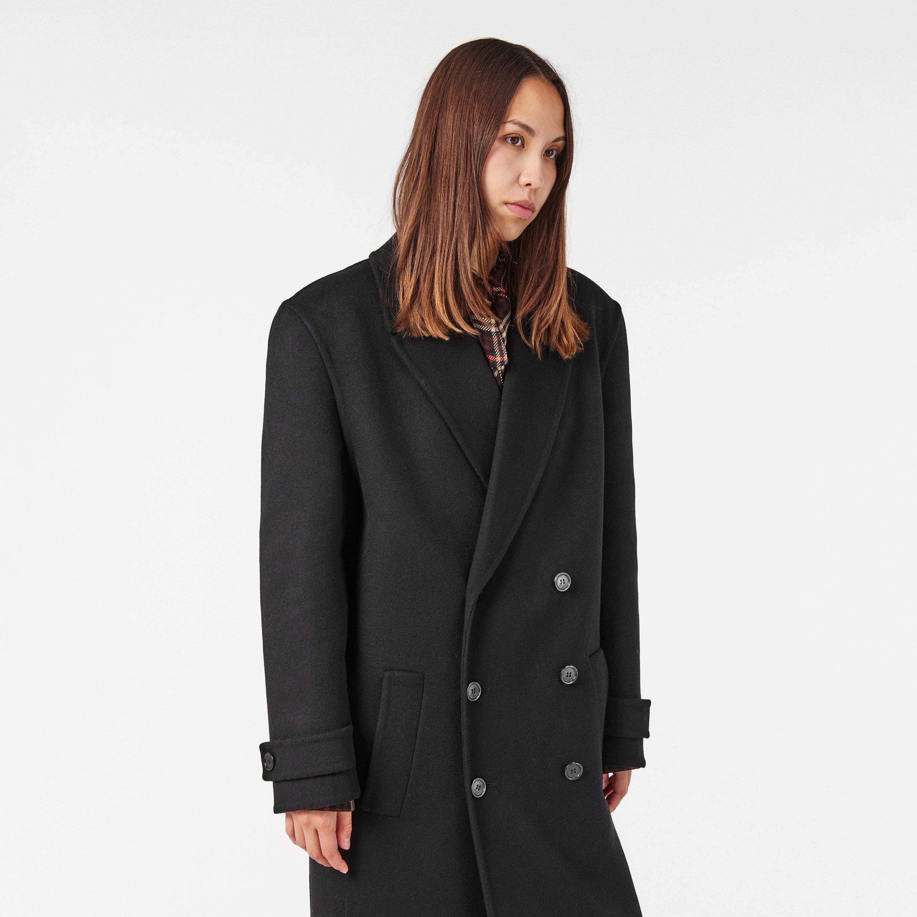 Noir - Saint Laurent - Women's Structured Overcoat - 3