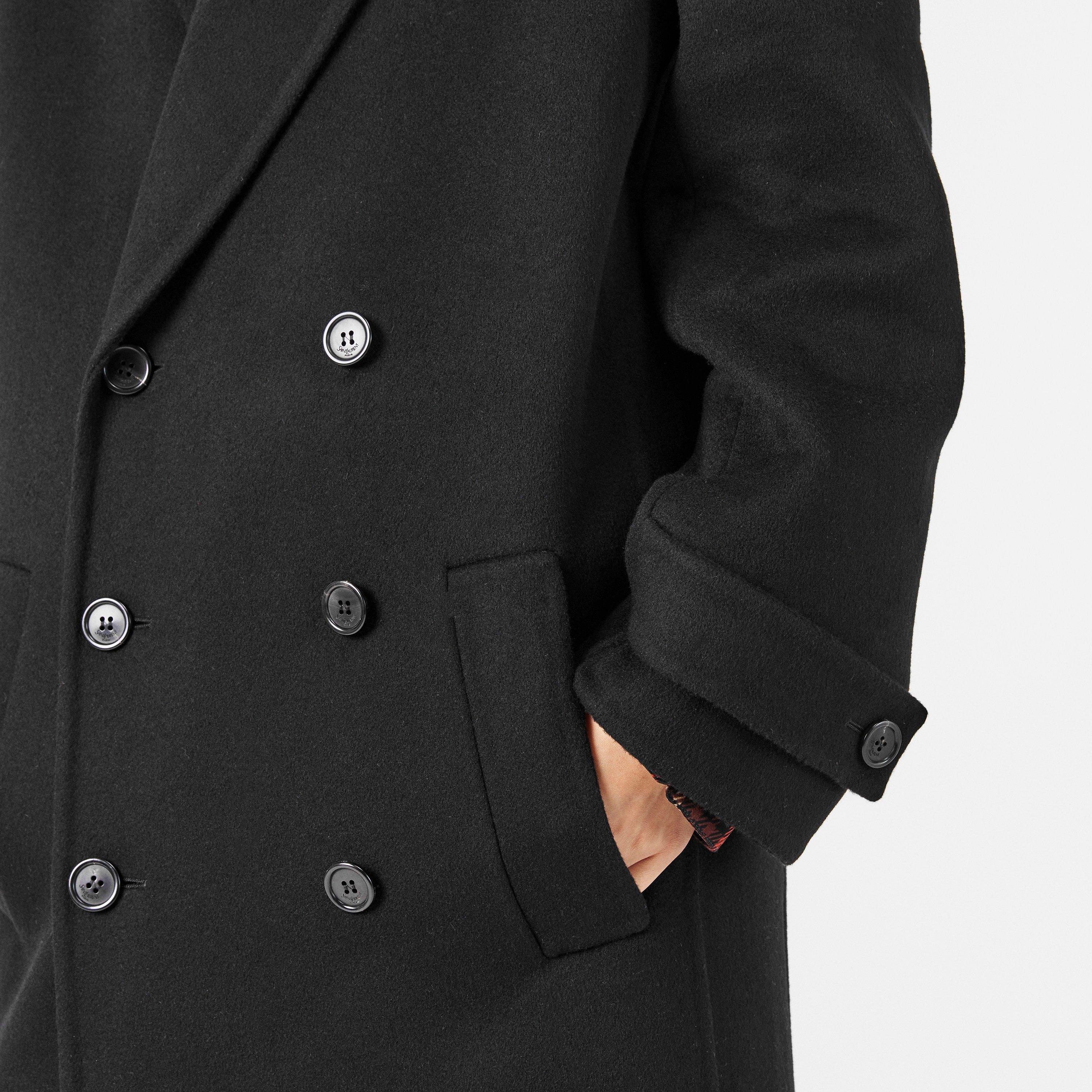 Noir - Saint Laurent - Women's Structured Overcoat - 5