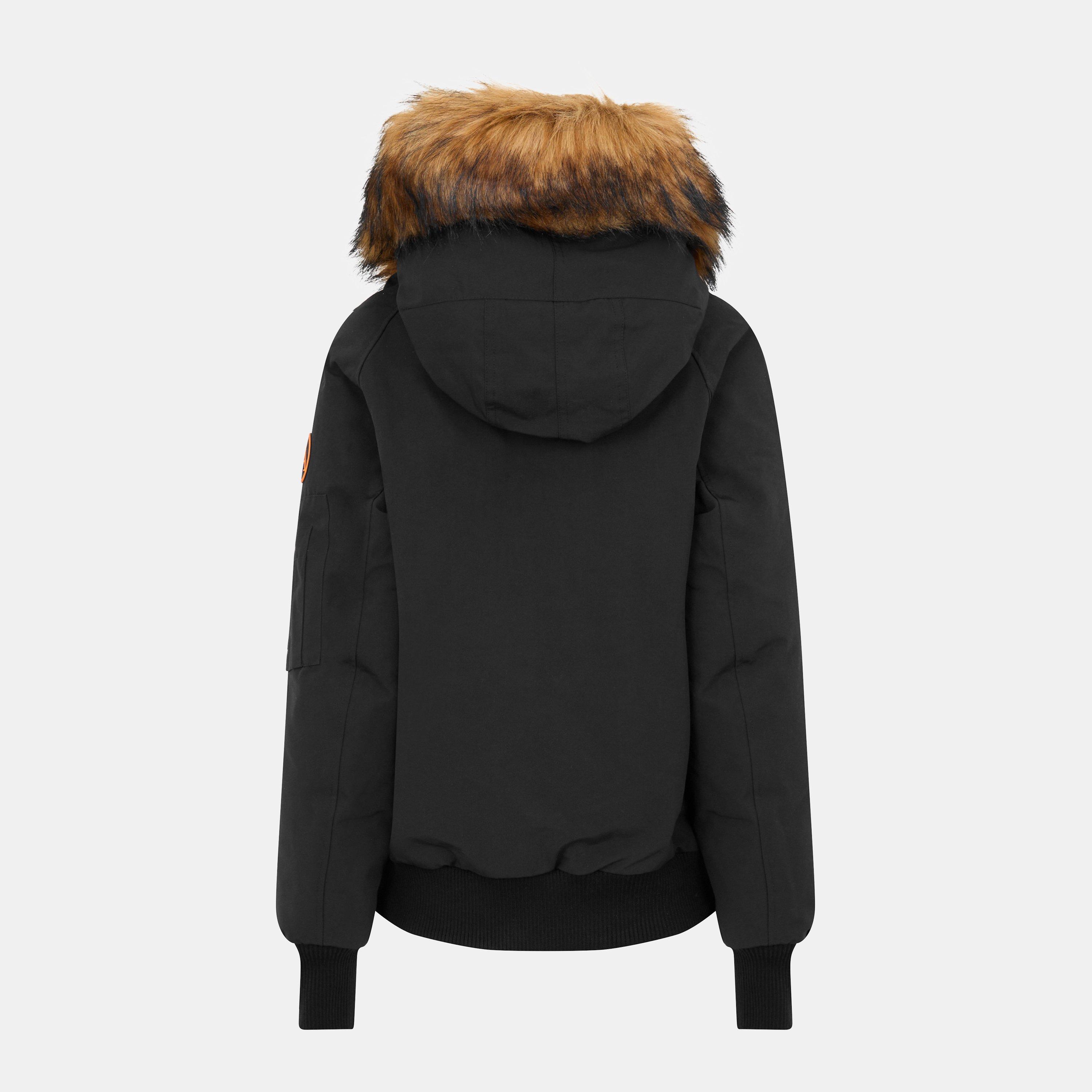 Black - Arctic Army - Women's  Insulated Water-Repellent Bomber Jacket - 2