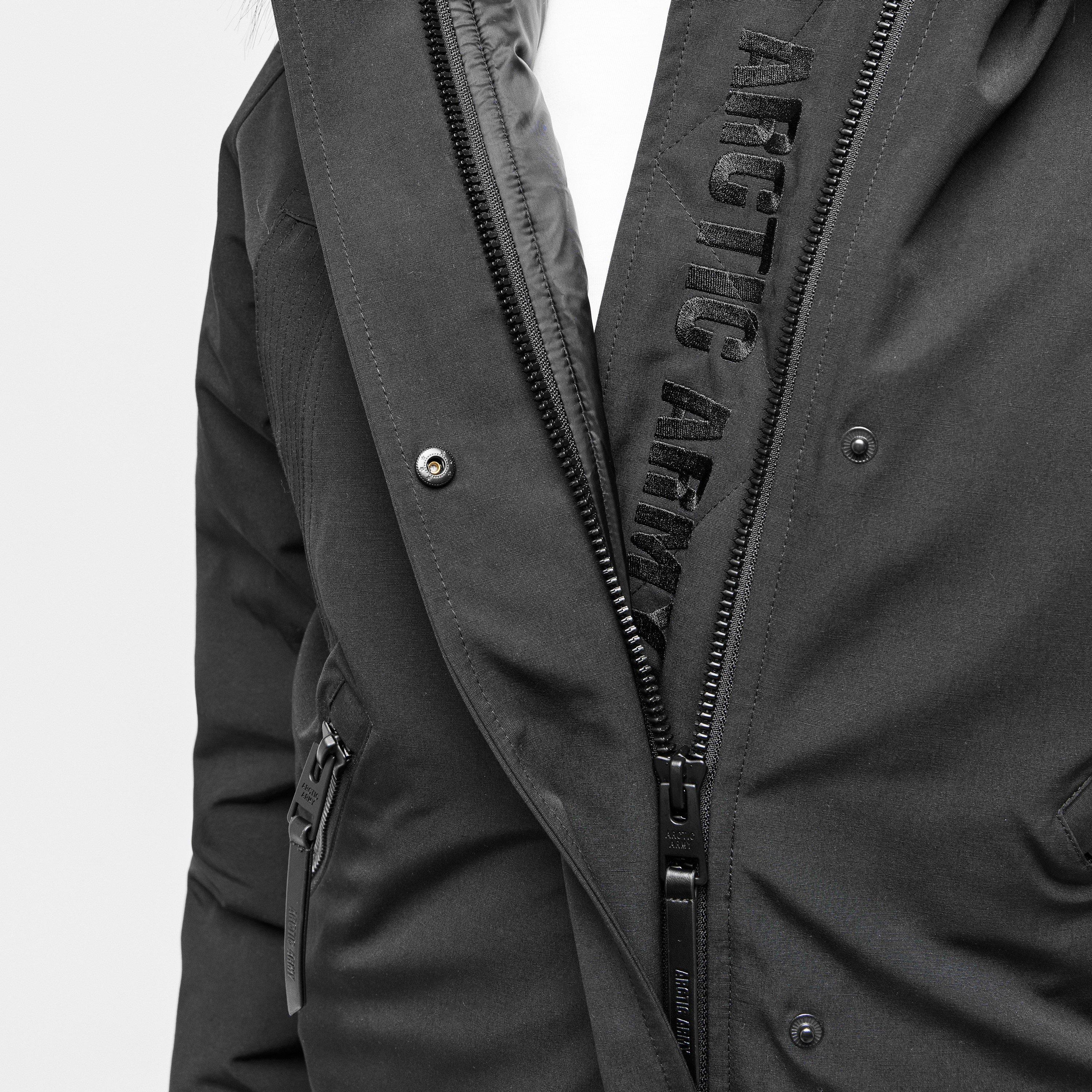 Black - Arctic Army - Women's  Insulated Water-Repellent Bomber Jacket - 5